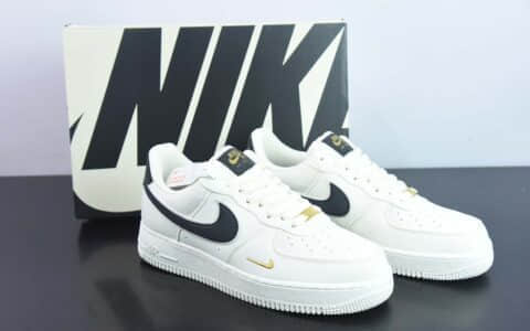 耐克Nike Air Force 1 ’07 LV8黑金丹宁布面空军一号低帮休闲板鞋纯原版本 货号：MN5696-809