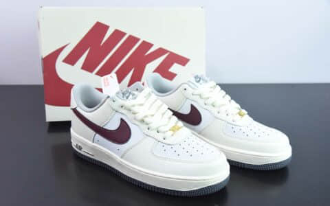 耐克Nike Air Force 1'07 Low 花期信使米白红空军一号低帮休闲板鞋纯原版本 货号：HH2322-022