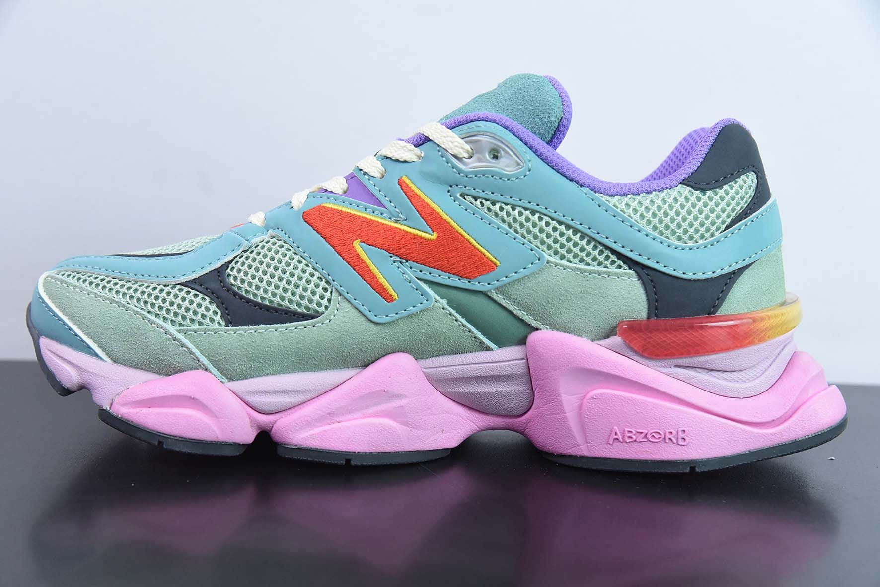 新百伦New Balance 9060Multi-Color系列工业绿粉彩虹复古百搭老爹风小象蹄休闲运动跑步鞋纯原版本 货号:U9060WRB