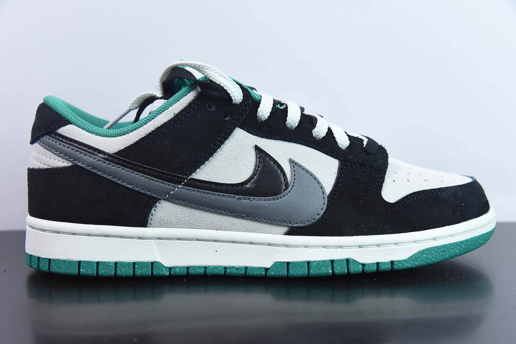 耐克Nike SB Dunk Low 85 黑灰双勾绑带黑绿 SB低帮运动休闲板鞋纯原版本 货号:DO9457-133