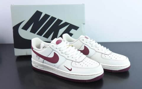 耐克Nike Air Force 1'07 Low “Lafite” 拉菲酒红小勾空军一号低帮休闲板鞋纯原版本 货号：FB1839-215