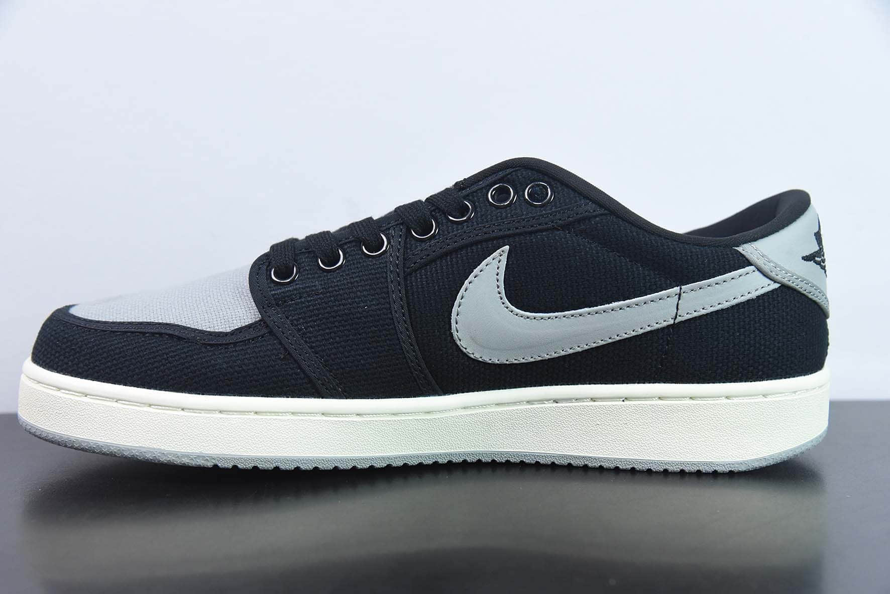 乔丹Air Jordan 1 KO Low AJ1低帮帆布黑灰复古篮球鞋纯原版本 货号：DX4981-002