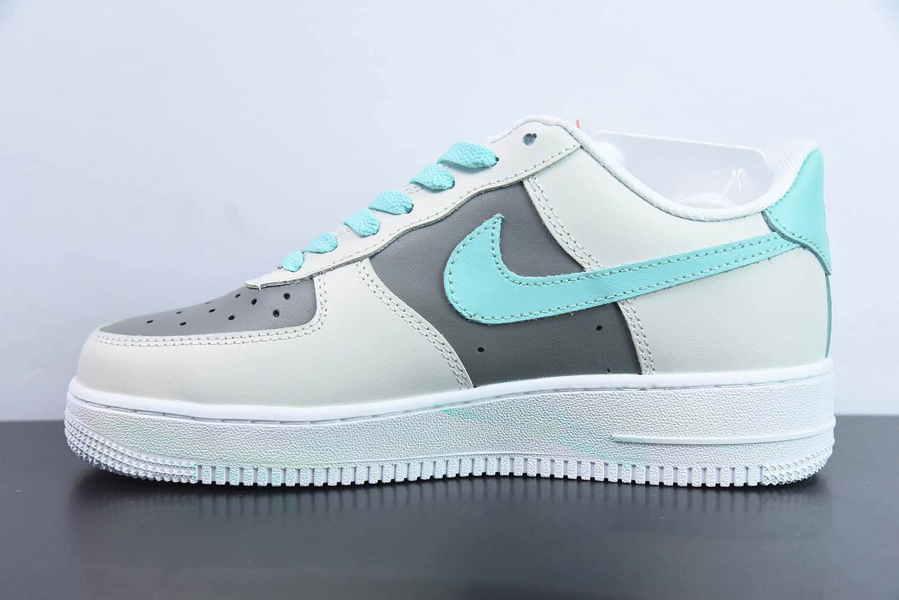 耐克Nike Air Force 1 灰蓝爱心空军一号低帮运动休闲板鞋纯原版本 货号：DD8959-100