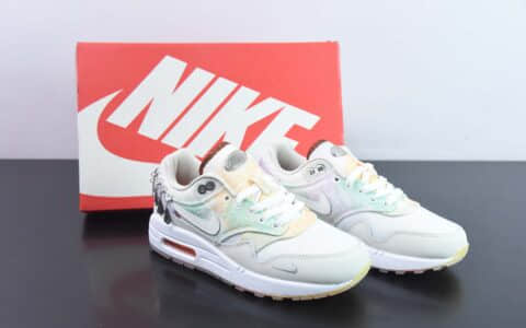 耐克NIKE Air Max 1 ’87 白扎染女子跑步休闲运动鞋纯原版本 货号：FJ7734-101
