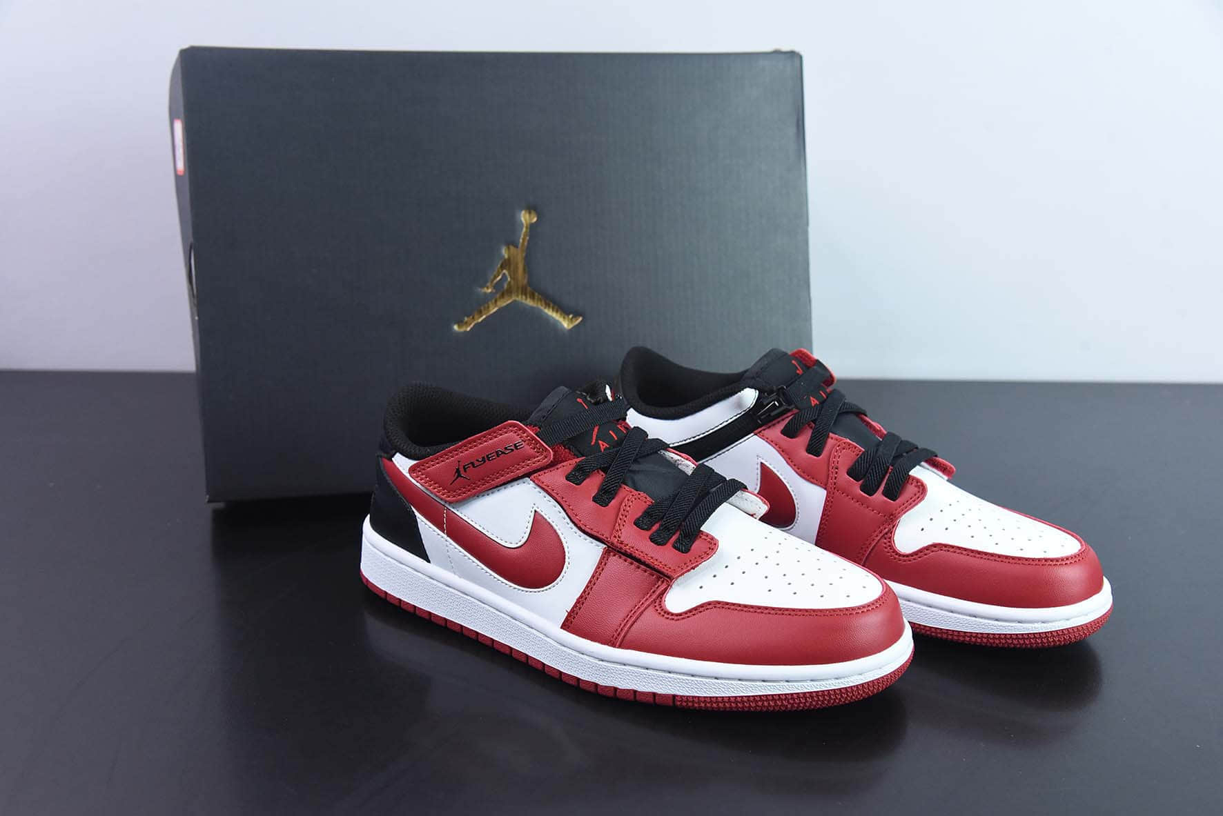 乔丹Air Jordan 1 Low FlyEase Gym Red AJ1 芝加哥红全新低帮篮球鞋纯原版本 货号：DM1206-163