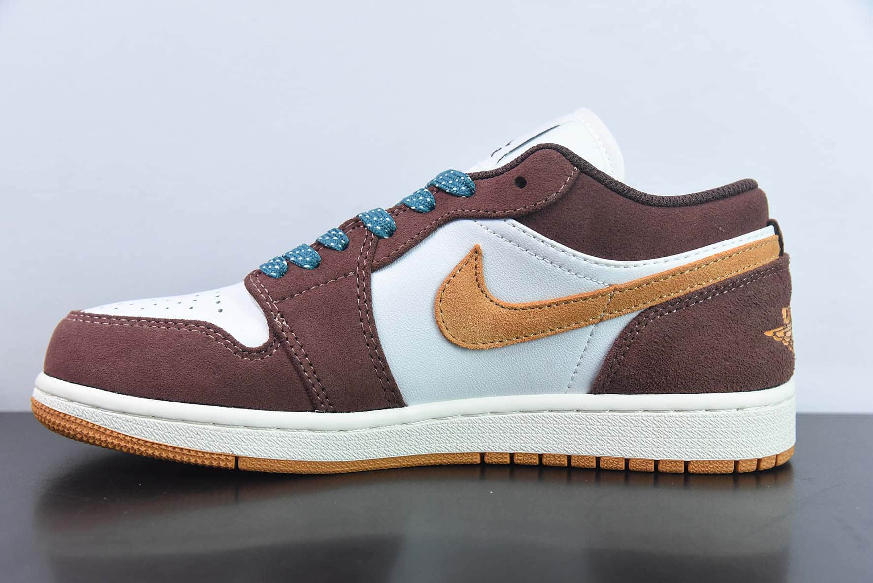 乔丹Air Jordan 1 Low Cacao Wow AJ1 乔1白棕摩卡低帮文化休闲板鞋纯原版本 货号:FB2216-200