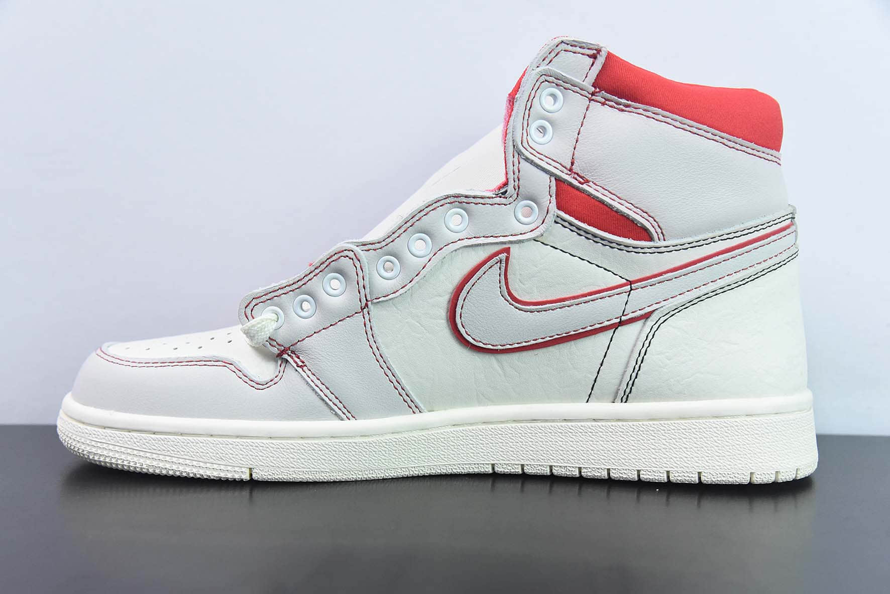 乔丹Air Jordan 1 Retro PhantomAJ1白红兔八哥高帮复古文化篮球鞋纯原版本 货号：555088-160