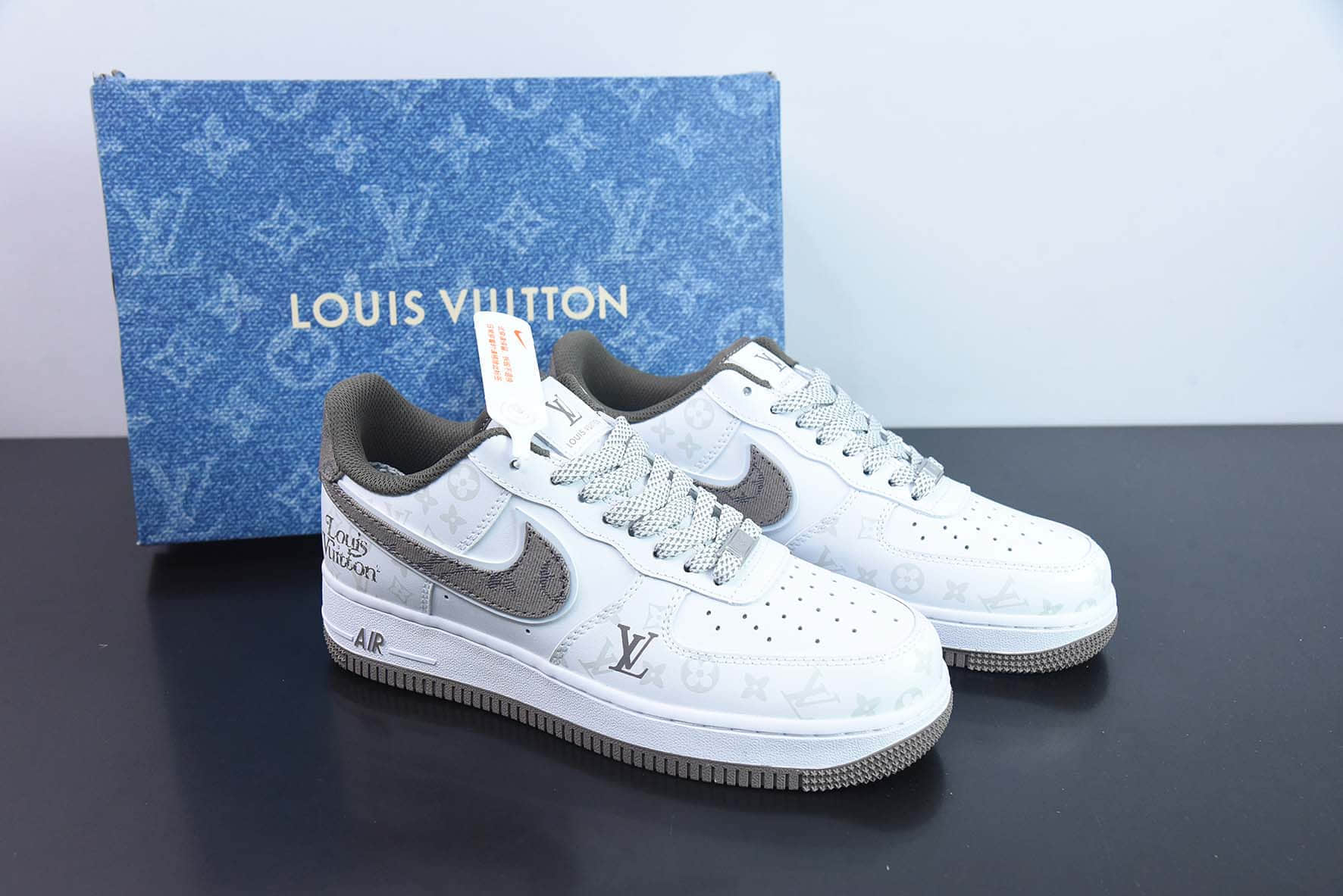 耐克NIke Air Force 1 '07 Low “LV联名暗夜精灵--深灰牛仔”空军一号低帮休闲板鞋纯原版本 货号:CV0670-300