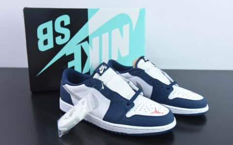 乔丹Air Jordan Nike SB x Air Jordan 1 Low AJ1海军蓝联名款低帮休闲篮球鞋纯原版本 货号：CJ7891-400