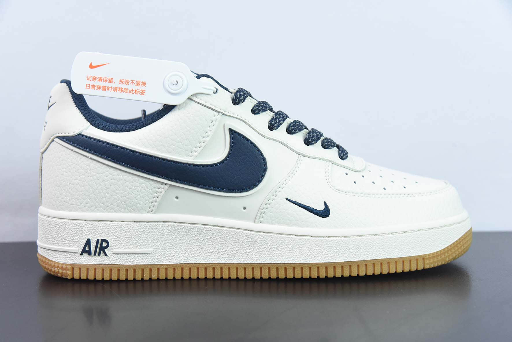 耐克NIke Air Force 1 '07 Low “米深蓝满天星”空军一号低帮休闲板鞋纯原版本 货号：HD1689-104