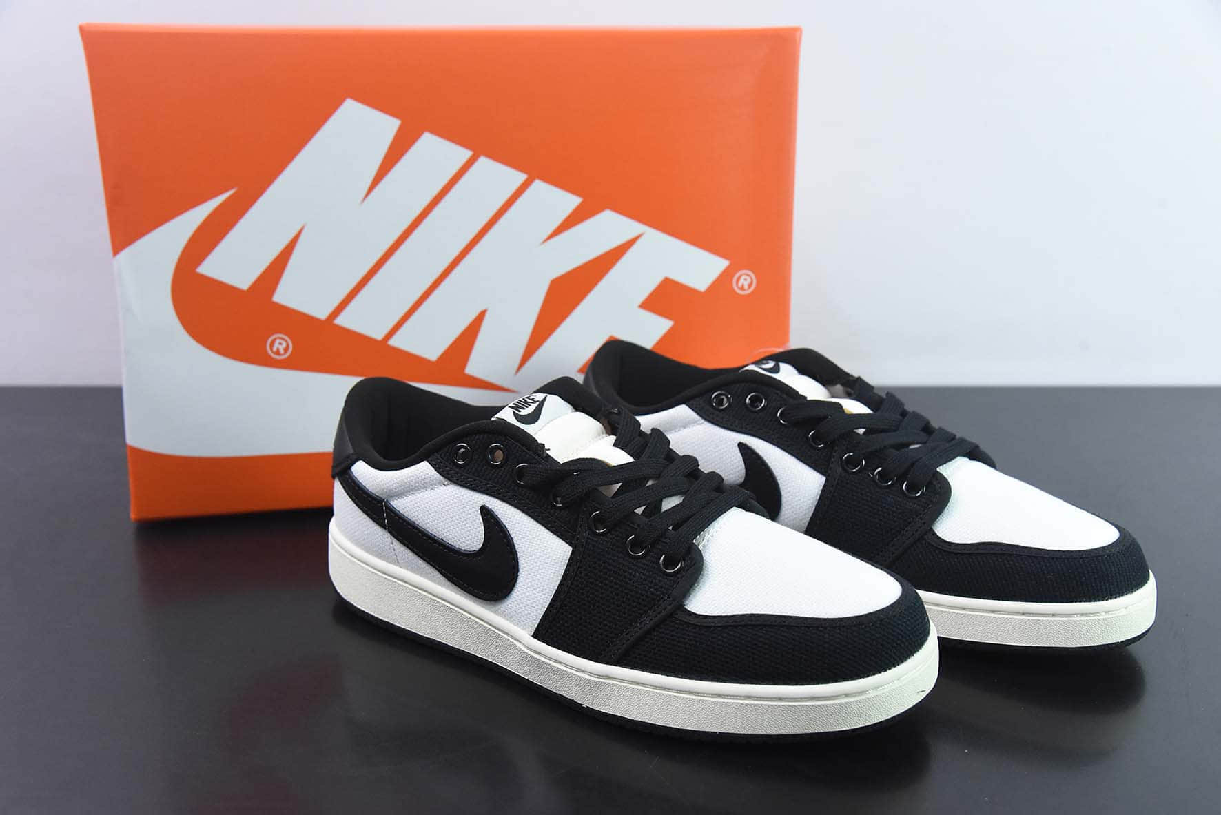 乔丹Air Jordan 1 KO Low AJ1白黑低帮复古篮球鞋纯原版本 货号：DX4981-100