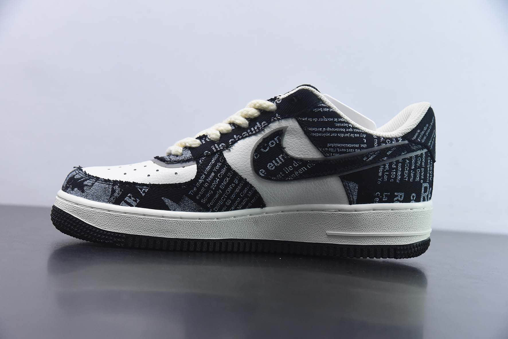 耐克Nike Air Force 1 Low '07 “涂鸦黑白星期三美剧”低帮空军一号休闲板鞋纯原版本 货号：FB0607-011