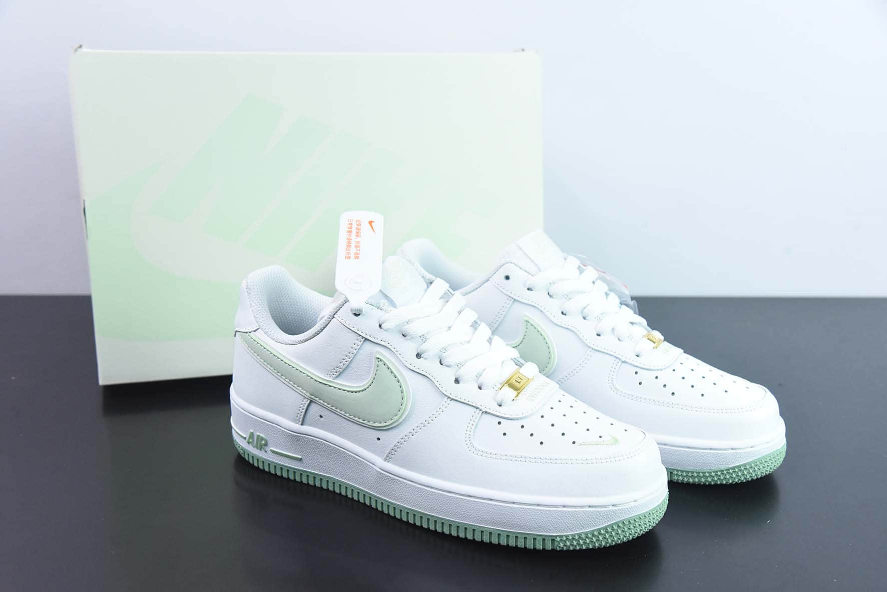 耐克Nike Air Force 1‘07 Low ”Swoosh“ 草绿小勾空军一号低帮休闲板鞋纯原版本 货号:CV5696-968
