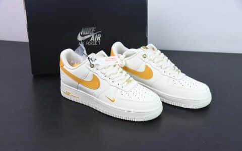 耐克NIke Air Force 1 ’07 Low “40周年纪念款米白金空军一号低帮休闲板鞋纯原版本 货号：DQ7658-105