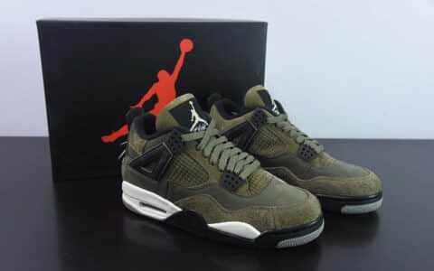 乔丹Air Jordan 4  Olive Canvas AJ4橄榄绿男子文化篮球鞋纯原版本 货号：FB9927-200
