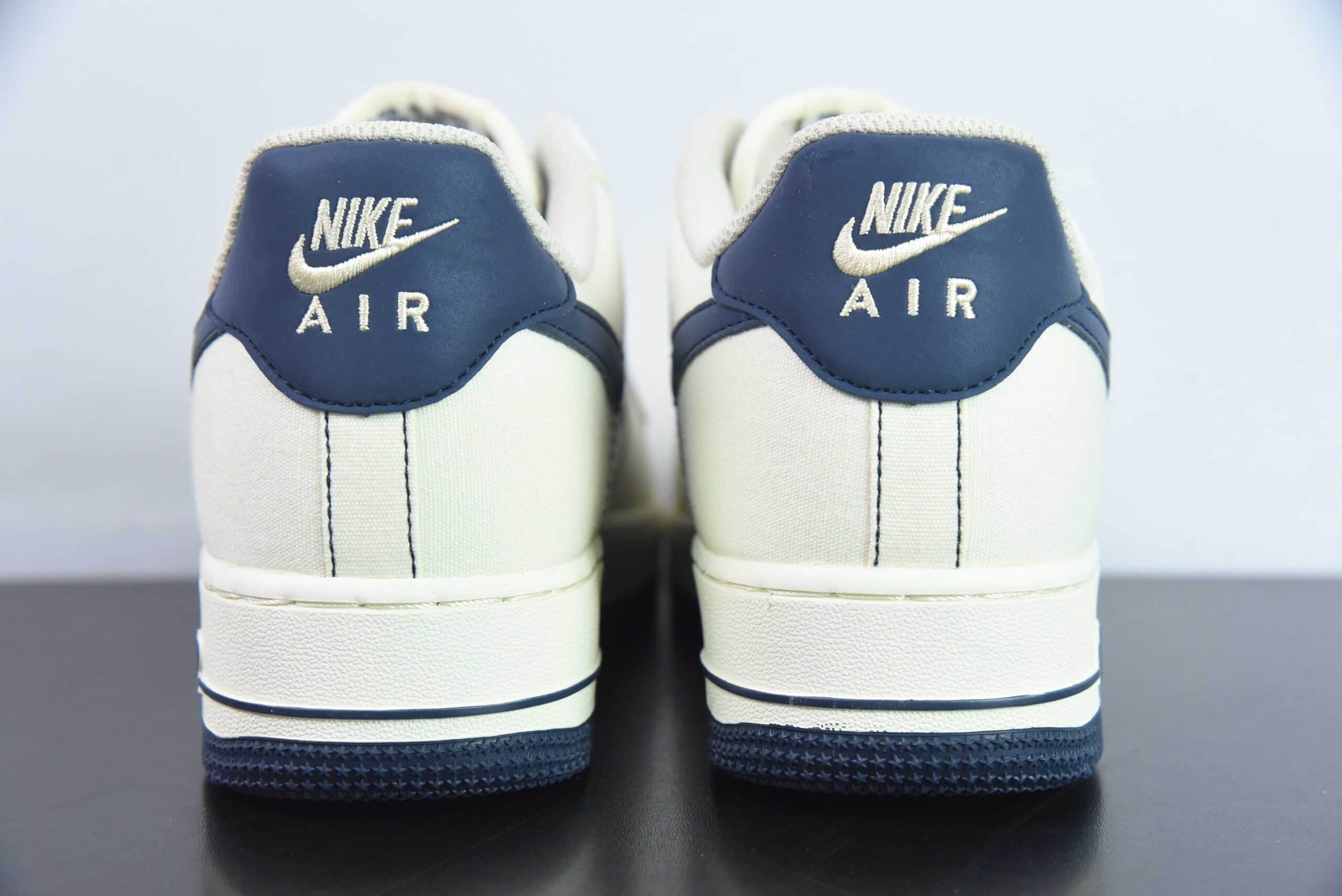 耐克NIke Air Force 1 '07 米白深蓝帆布面空军一号低帮休闲板鞋纯原版本 货号:TQ1456-299
