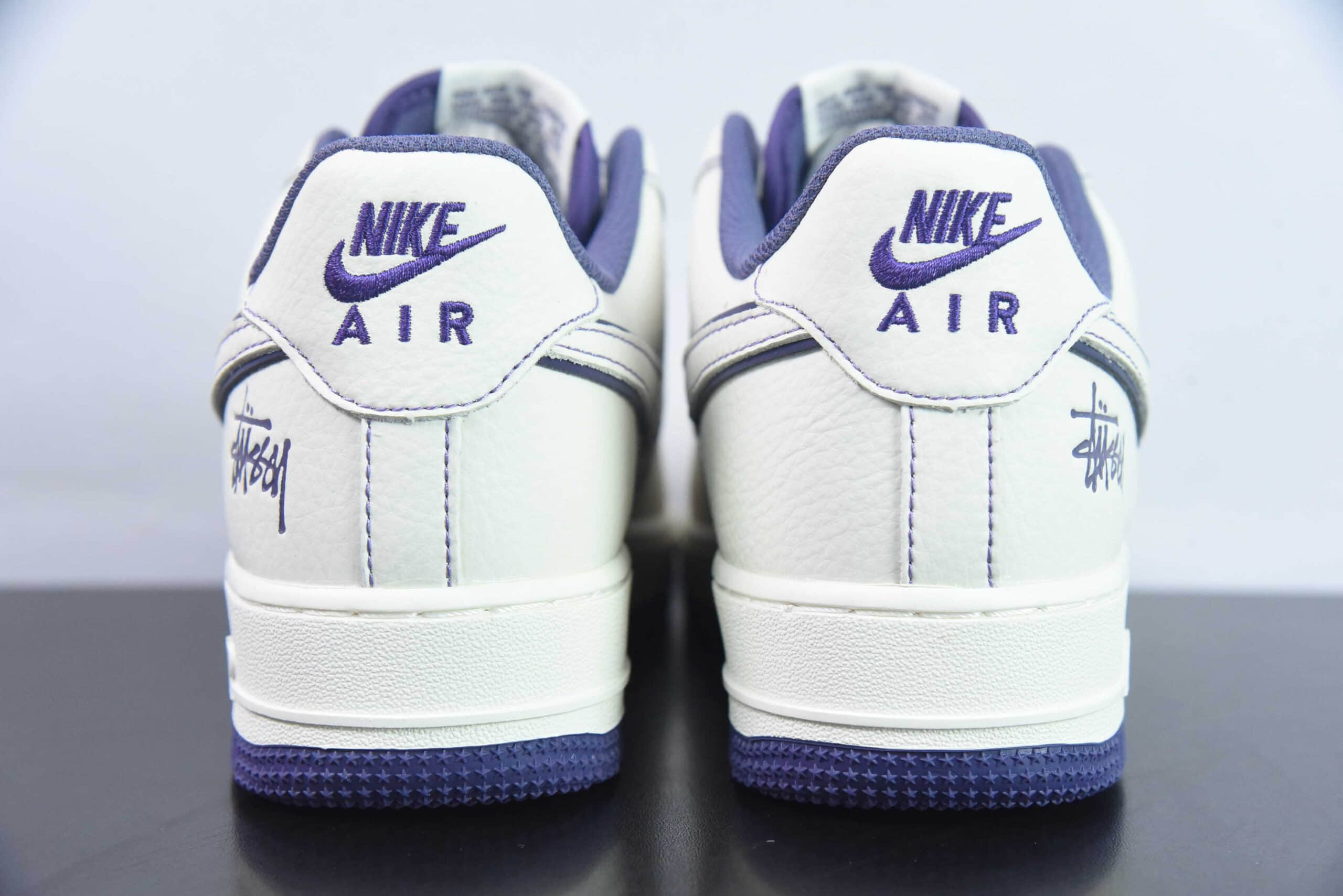 耐克Nike Air Force 1 Low斯图西联名白紫空军一号低帮百搭休闲运动板鞋纯原版本 货号:UN1635-222