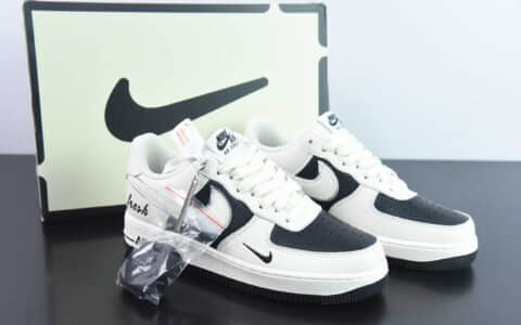耐克Nike Air Force 1 Low白深蓝双勾 keep字母印花空军一号低帮运动休闲板鞋纯原版本 货号：BM2023-102