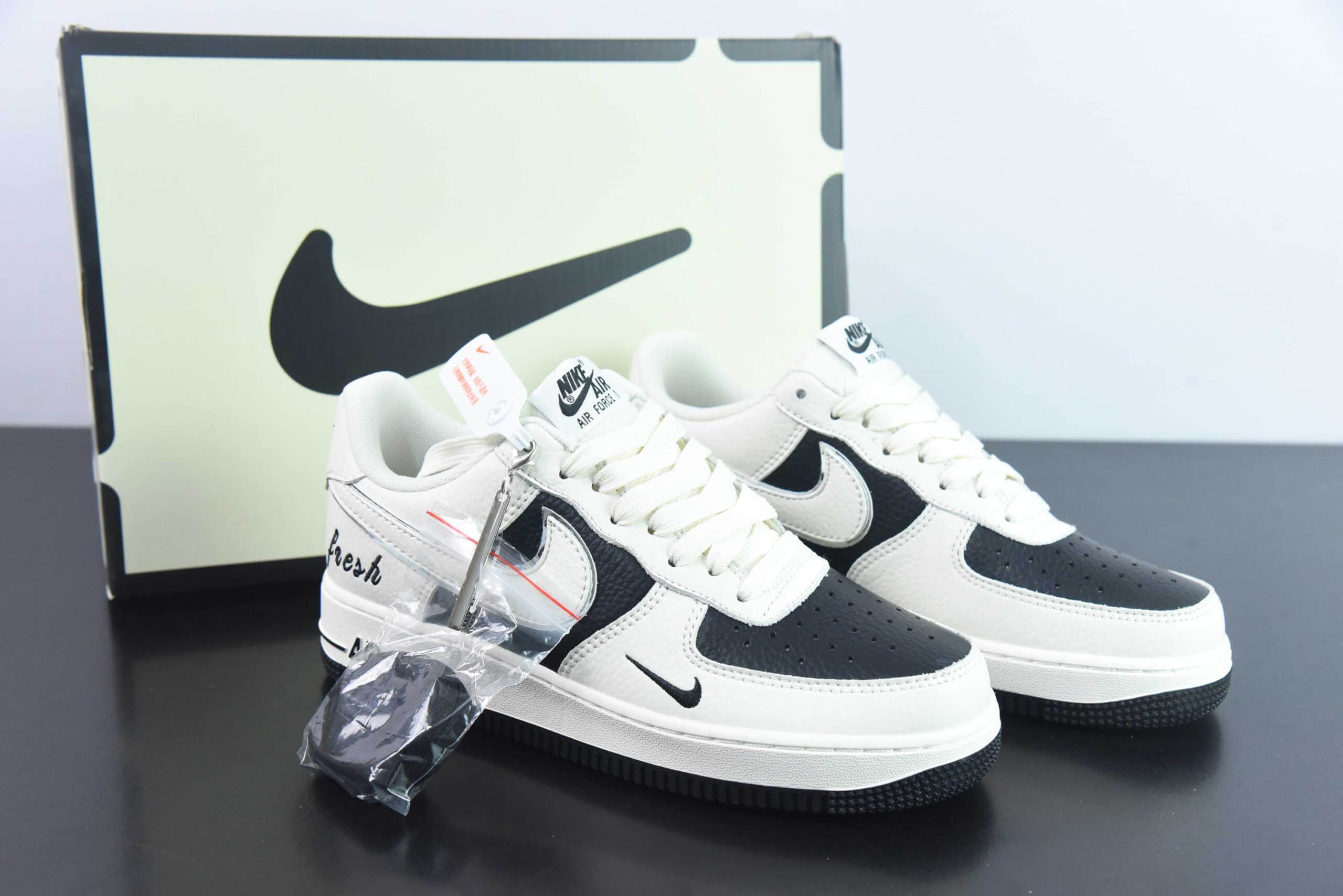 耐克Nike Air Force 1 Low白深蓝双勾 keep字母印花空军一号低帮运动休闲板鞋纯原版本 货号：BM2023-102