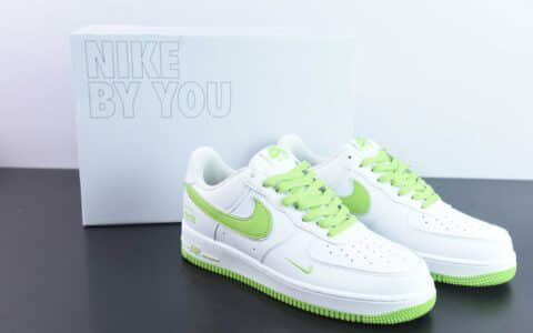 耐克Nike Stussy x Nike Air Force 1´07 LowWhiteApple Green白绿苹果绿斯图西刺绣小钩空军一号低帮休闲板鞋纯原版本 货号：CW2288-111