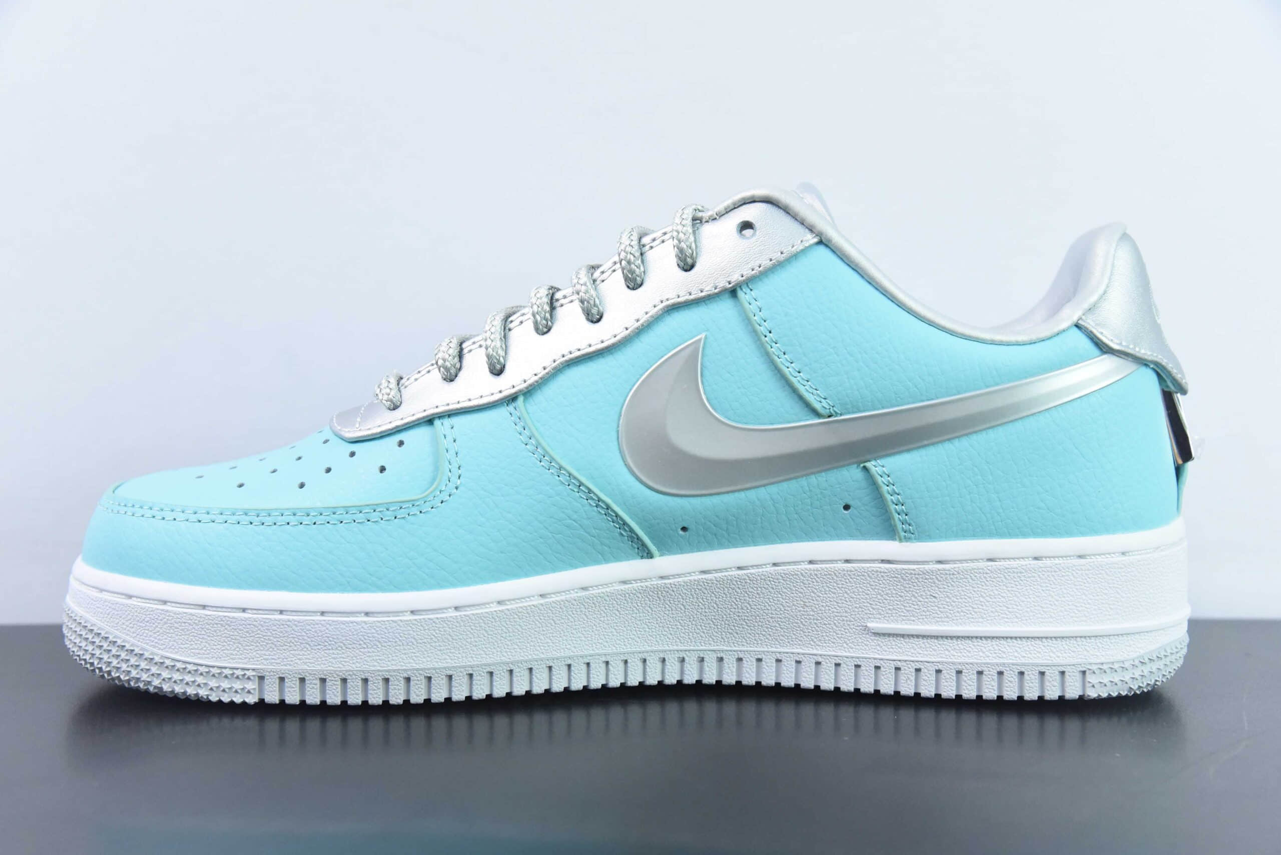 耐克Nike Tiffany & CO x Nk Air Force 1 Low 1837 蒂芙尼蓝太空银空军一号低帮板鞋休闲板鞋纯原版本 货号:DZ1382-003
