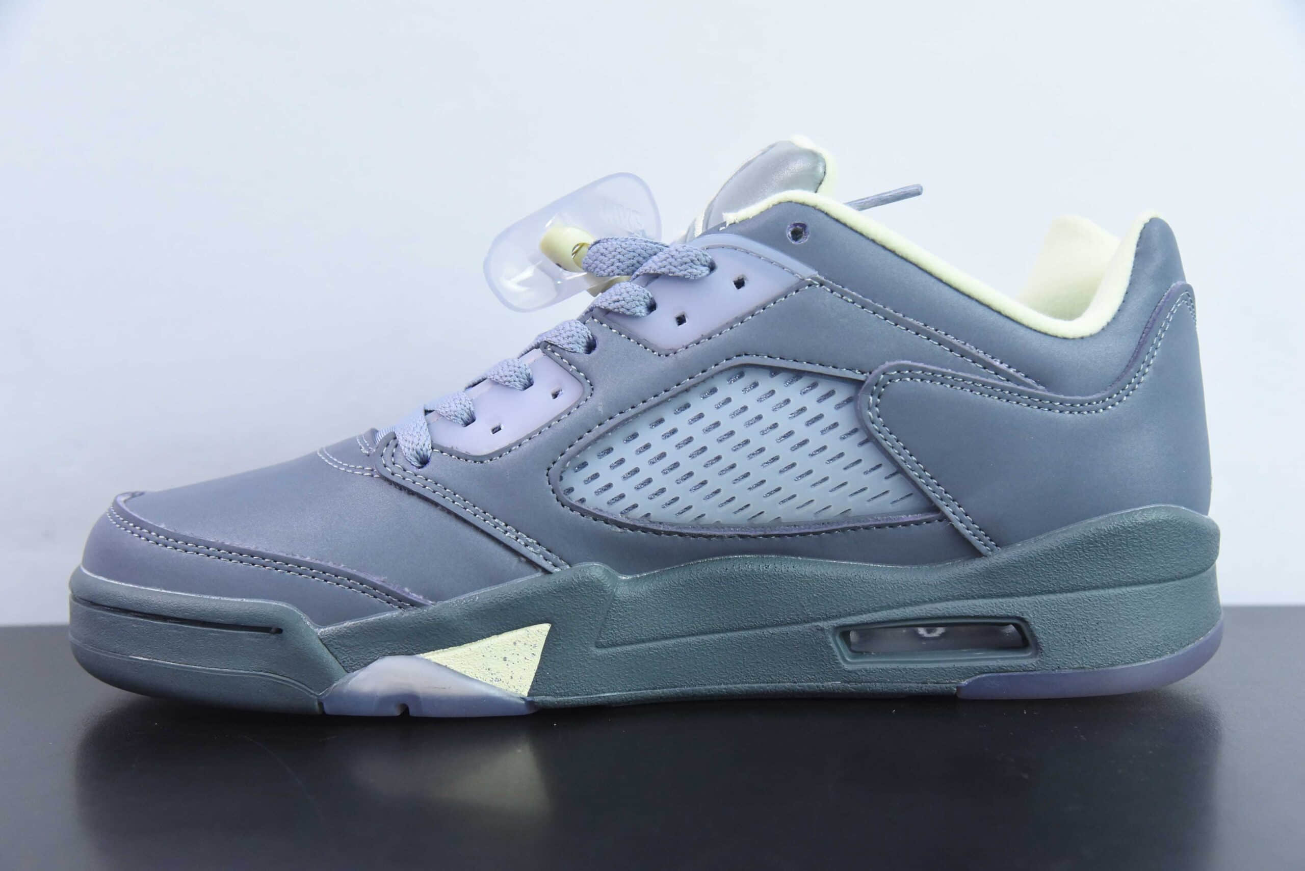 乔丹Air Jordan 5 Retro Low Indigo Haze AJ5灰紫色低帮复古文化篮球鞋纯原版本 货号:FJ4563-500