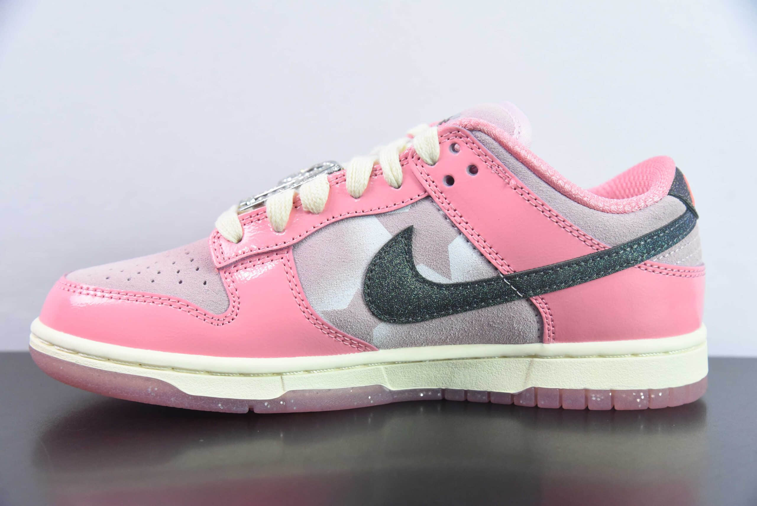 耐克Nike SB Dunk Low “Hot Punch and Pink Foam芭比粉星星印花SB低帮休闲滑板鞋纯原版本 货号:FN8927-621