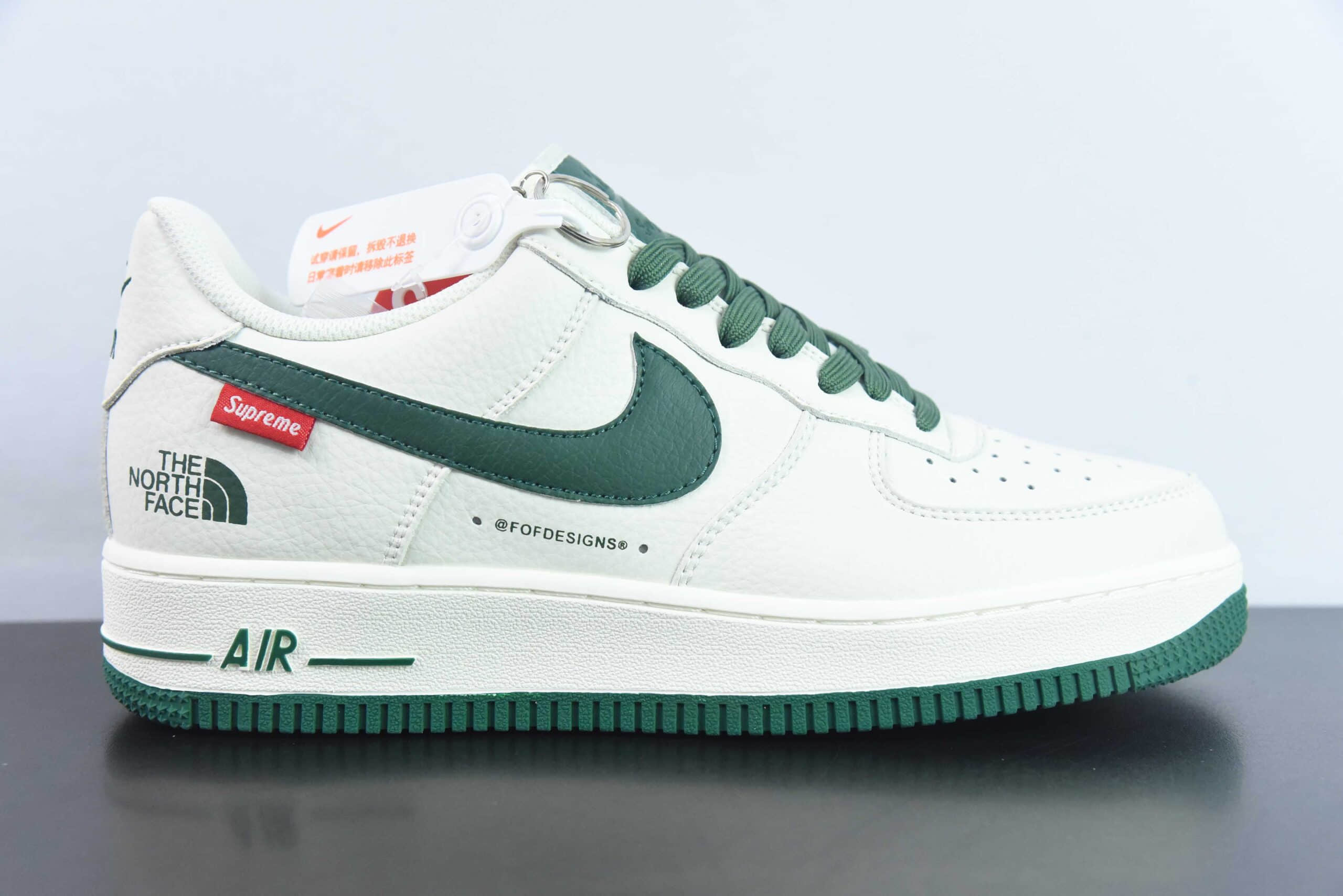 耐克Nike Air Force 1 Low 07 x The North Face x Supreme 北面三方联名白绿空军一号低帮运动休闲板鞋纯原版本 货号:SU2305-002