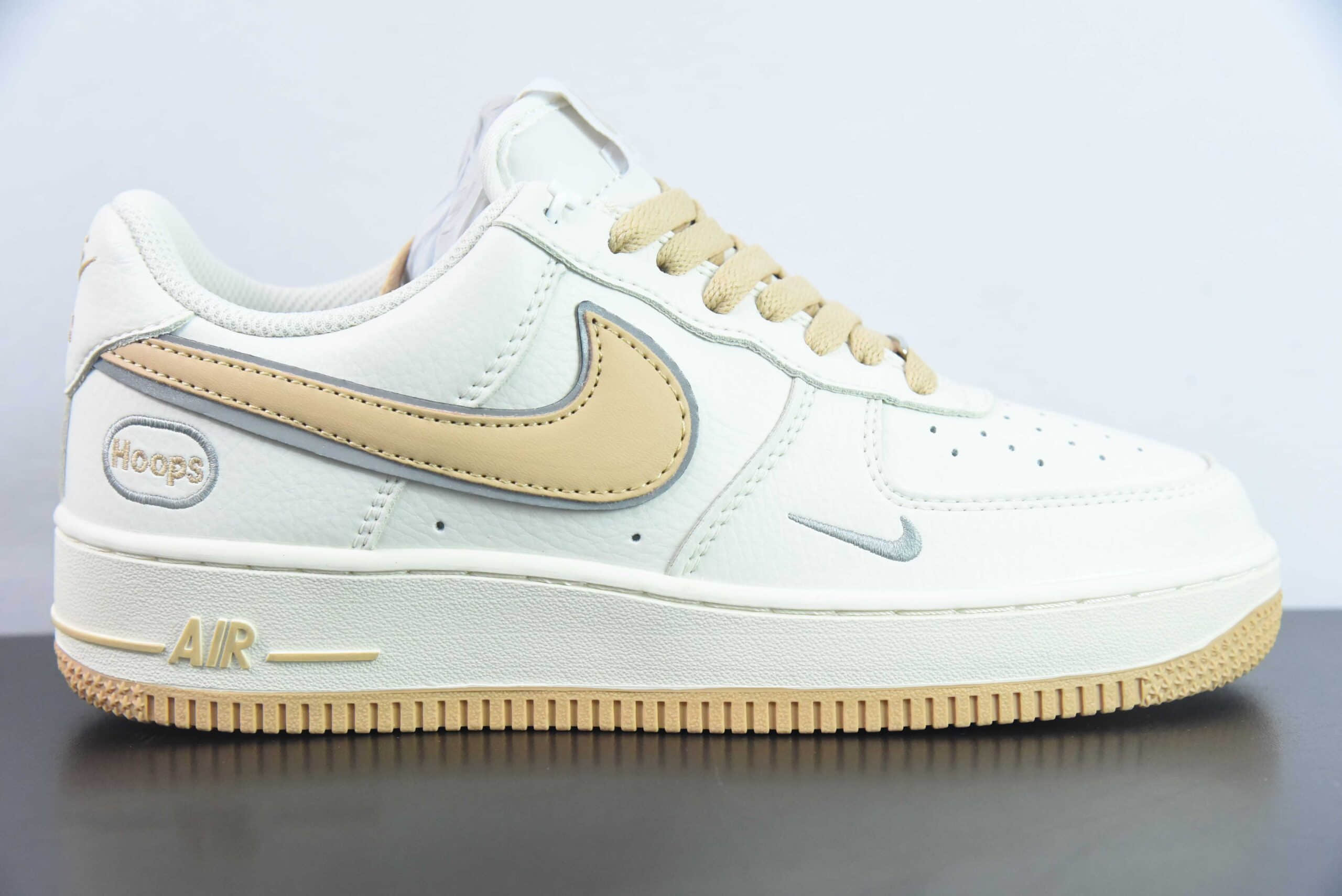 耐克Nike Air Force 1 Low Hoops卡其刺绣小钩空军一号低帮运动休闲板鞋纯原版本 货号:HP2369-005