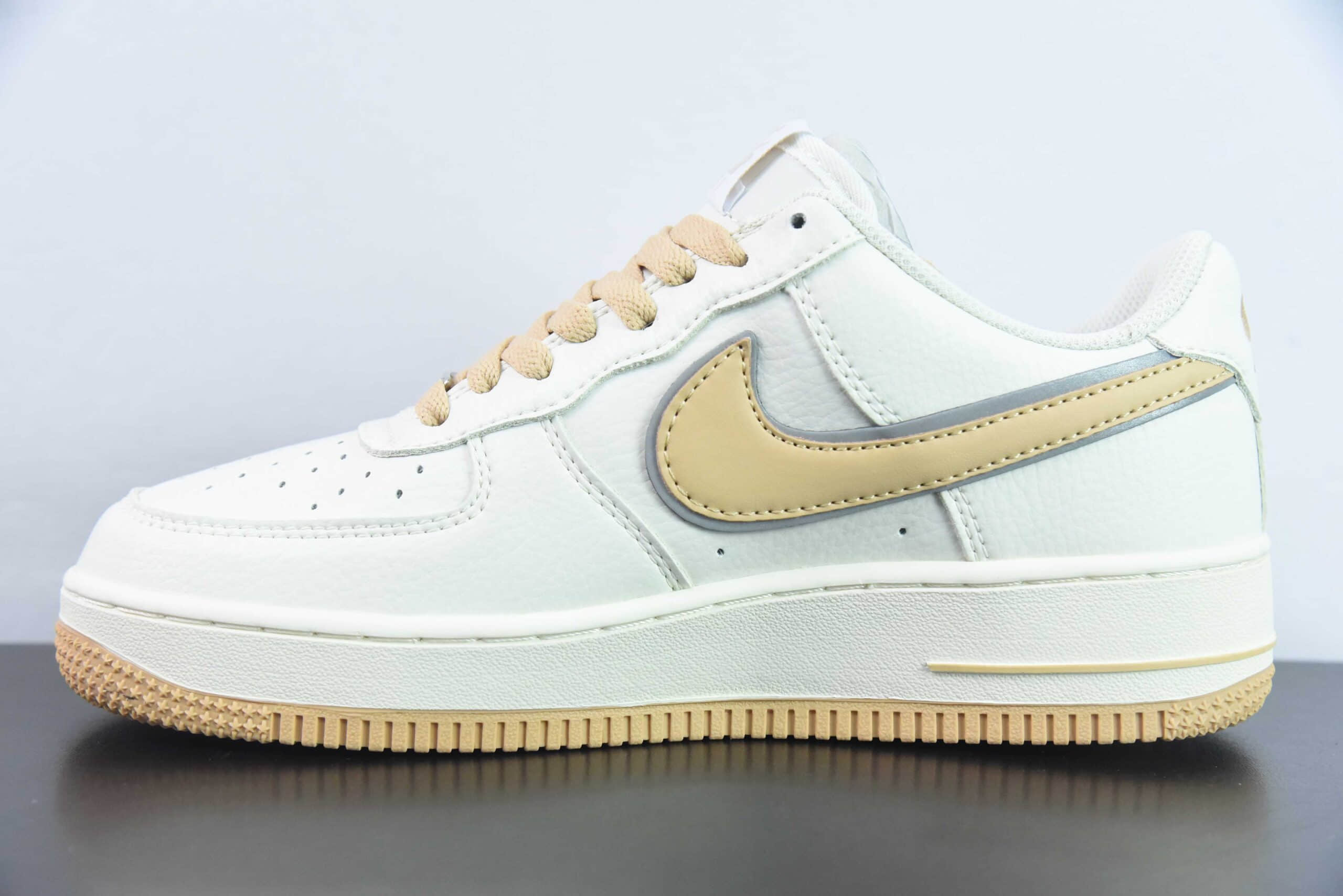耐克Nike Air Force 1 Low Hoops卡其刺绣小钩空军一号低帮运动休闲板鞋纯原版本 货号:HP2369-005
