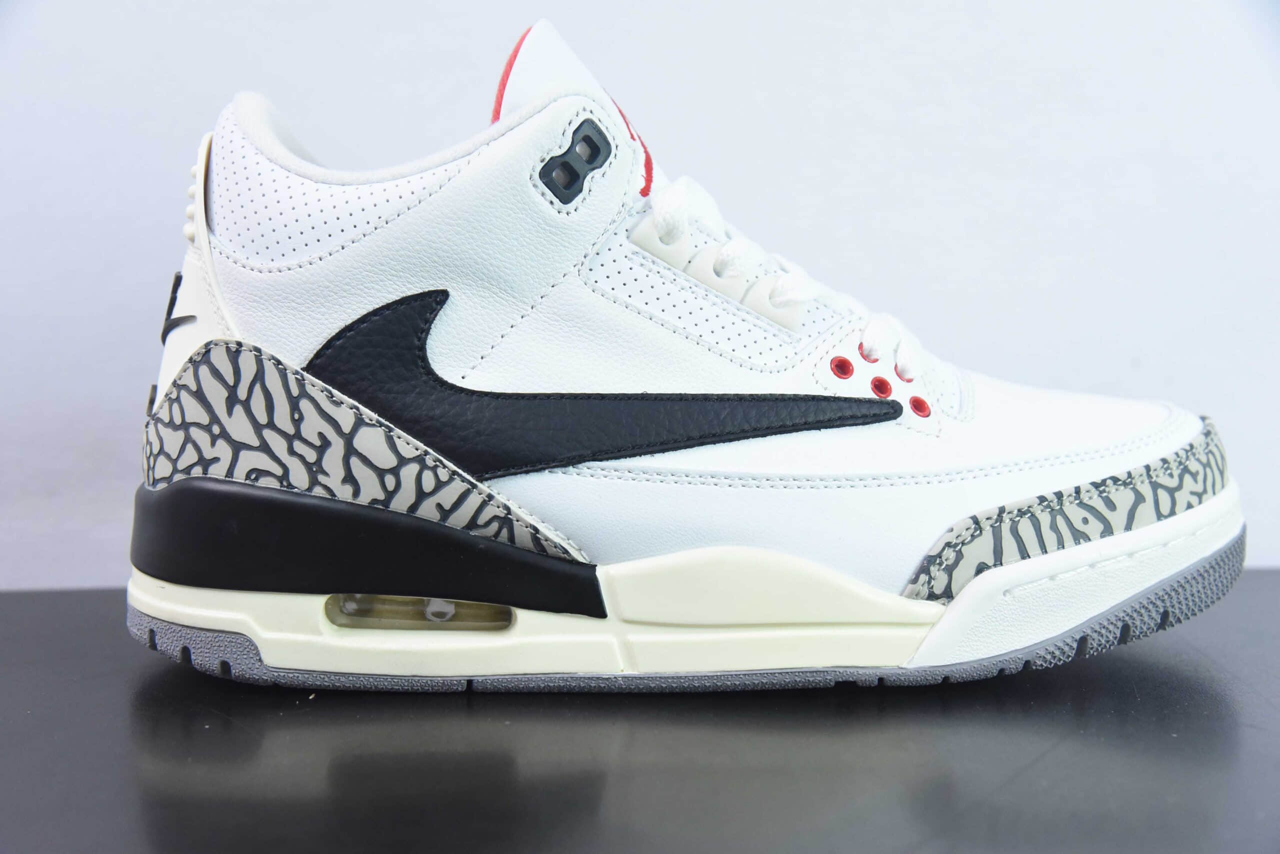 乔丹Air Jordan 3 Retro ”Hide and Sneak“AJ3白黑倒钩中帮复古休闲运动文化篮球鞋纯原版本 货号：CK9246-188