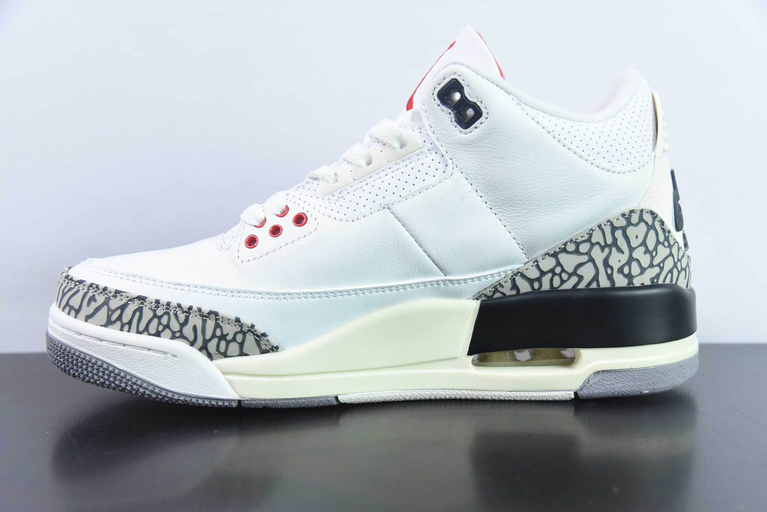 乔丹Air Jordan 3 Retro ”Hide and Sneak“AJ3白黑倒钩中帮复古休闲运动文化篮球鞋纯原版本 货号：CK9246-188