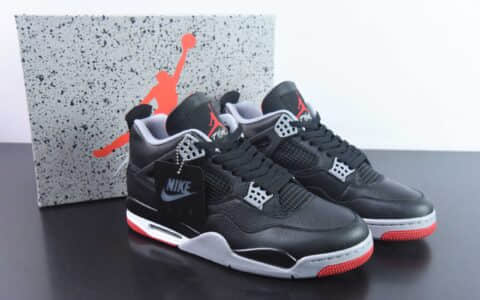 乔丹Air Jordan 4 Retro Bred Reimagined AJ4黑红公牛中帮复古休闲运动文化篮球鞋纯原版本 货号：FV5029-006
