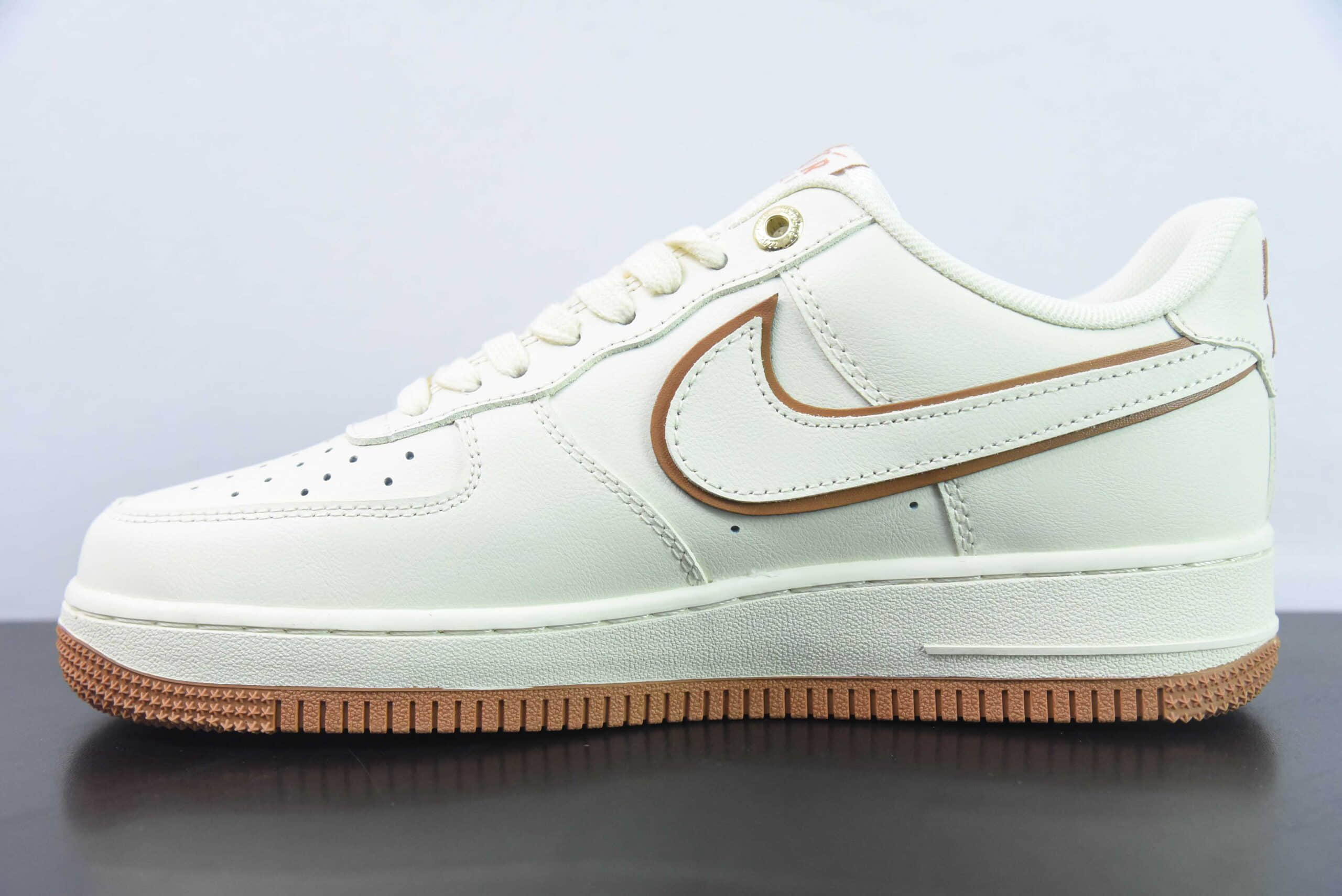 耐克Nike Air Force 1 AF1米白棕40周年纪念版空军一号低帮休闲板鞋纯原版本 货号:DQ7658-109