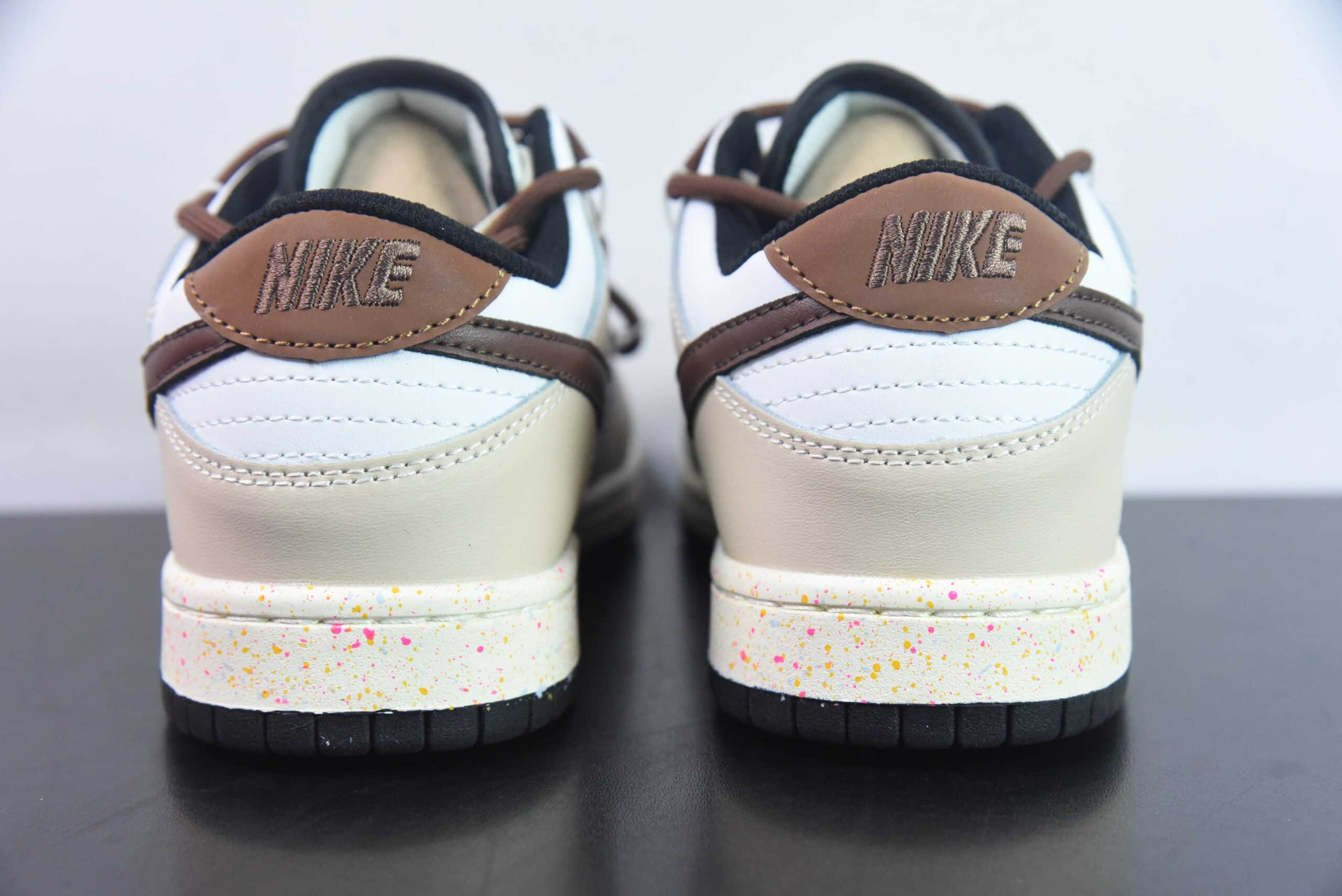 耐克Nike Dunk Low ”Multi Color“ 白棕摩卡活力三勾定制版解构绑带休闲板鞋纯原版本 货号:CZ2496-101