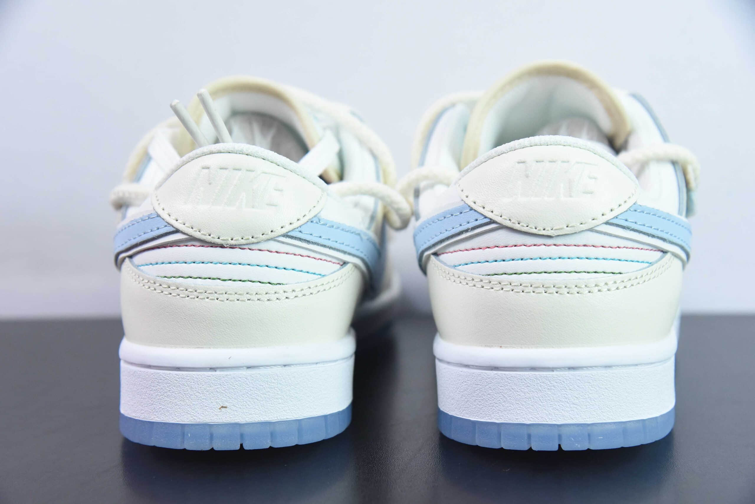 耐克Nike Dunk Low ”Multi Color“ 白蓝定制版解构绑带休闲板鞋纯原版本 货号：FZ7743-194