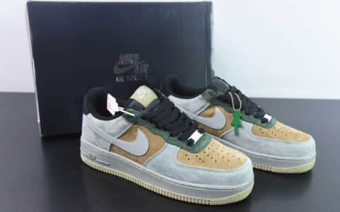 耐克Nike Air Force 1 ‘07 Low棕绿麂皮空军一号低帮休闲板鞋纯原版本 货号：CQ5059-101