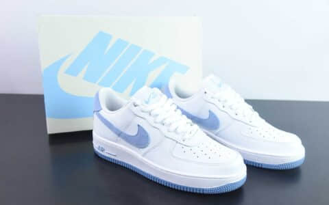 耐克Nike Air Force 1 Low 07 白蓝毛勾空军一号低帮休闲板鞋纯原版本 货号：CN2873-102