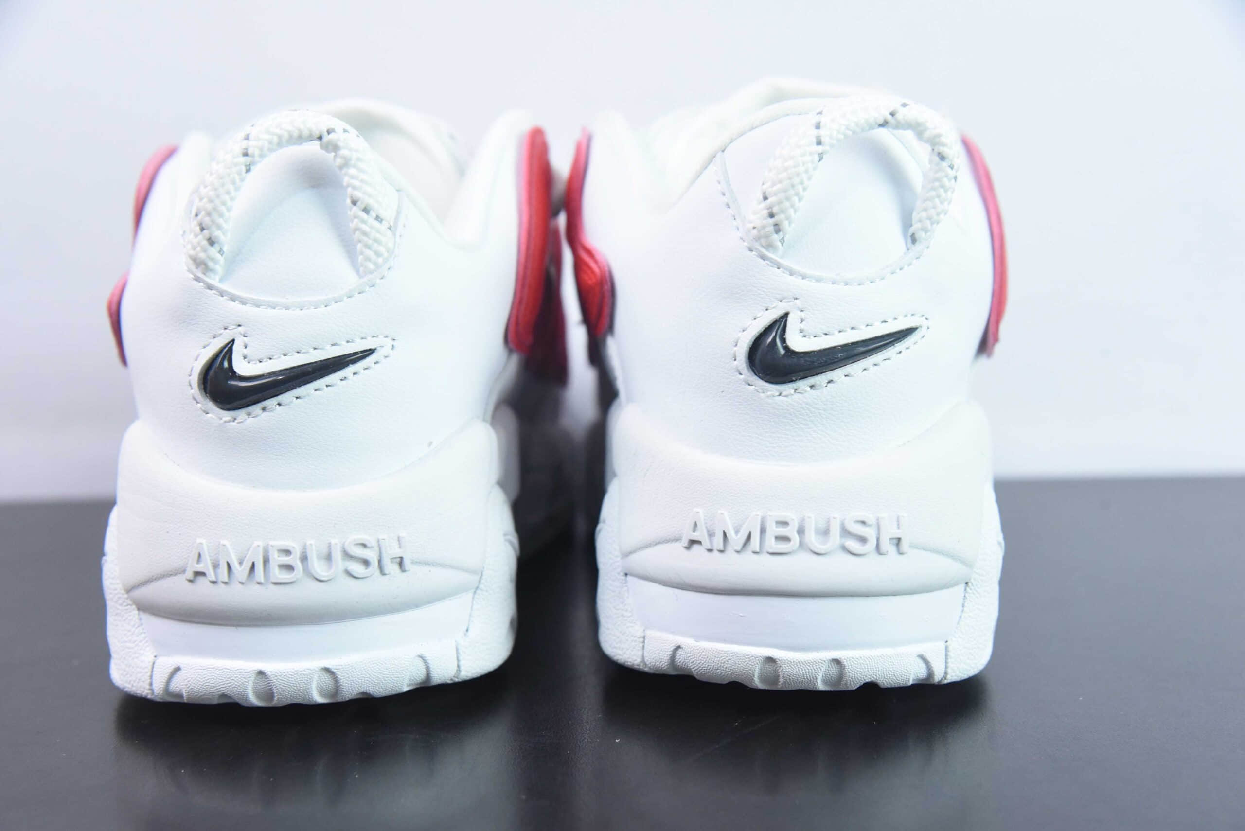 耐克Nike AMBUSH x Nike Air More Uptempo Low 皮蓬大AIR 联名款白红低帮经典高街复古篮球鞋纯原版本 货号：FB1299-401