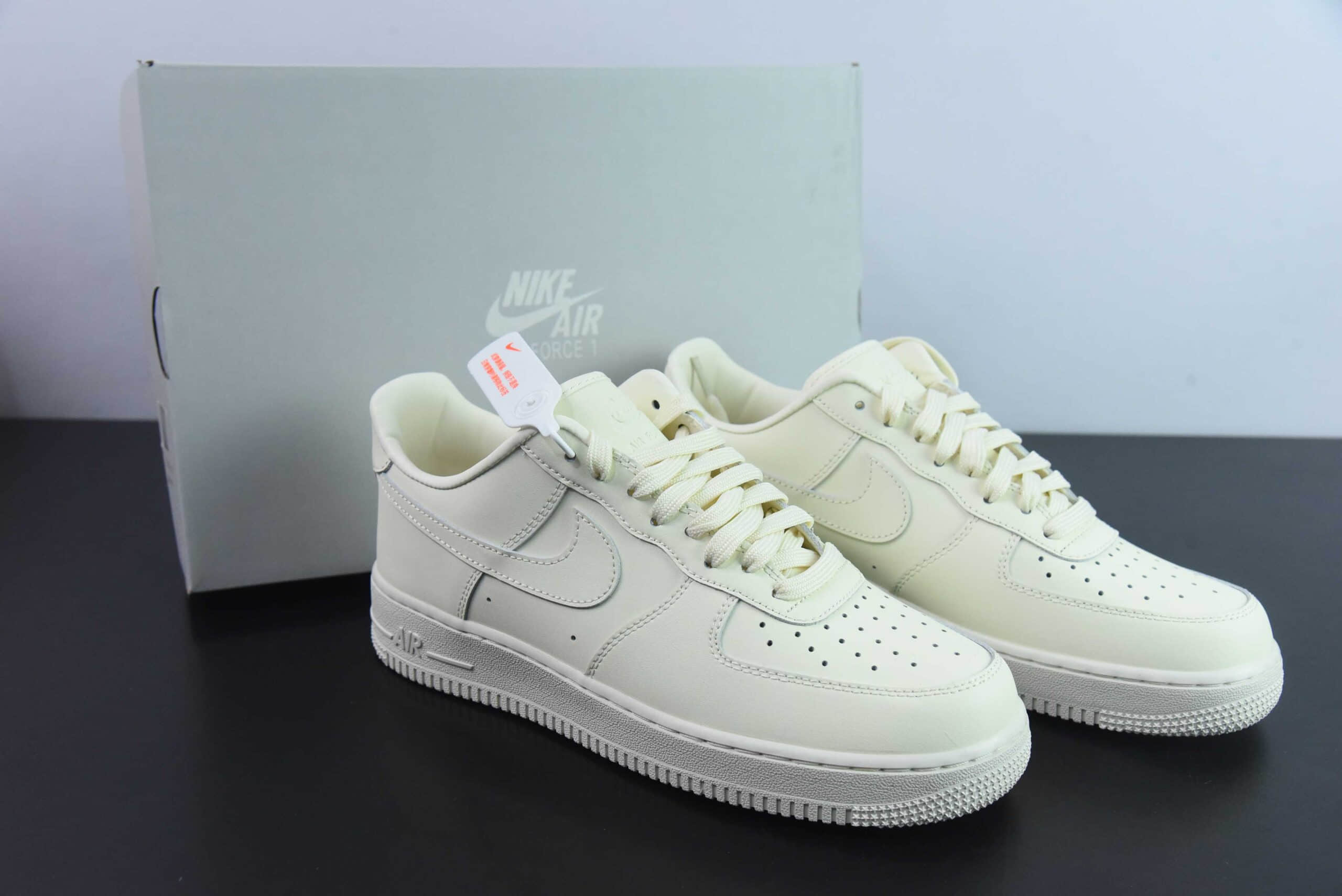 耐克Nike Air Force 1 ‘07 Low 椰米黄空军一号低帮休闲板鞋纯原版本 货号:DM0211-101