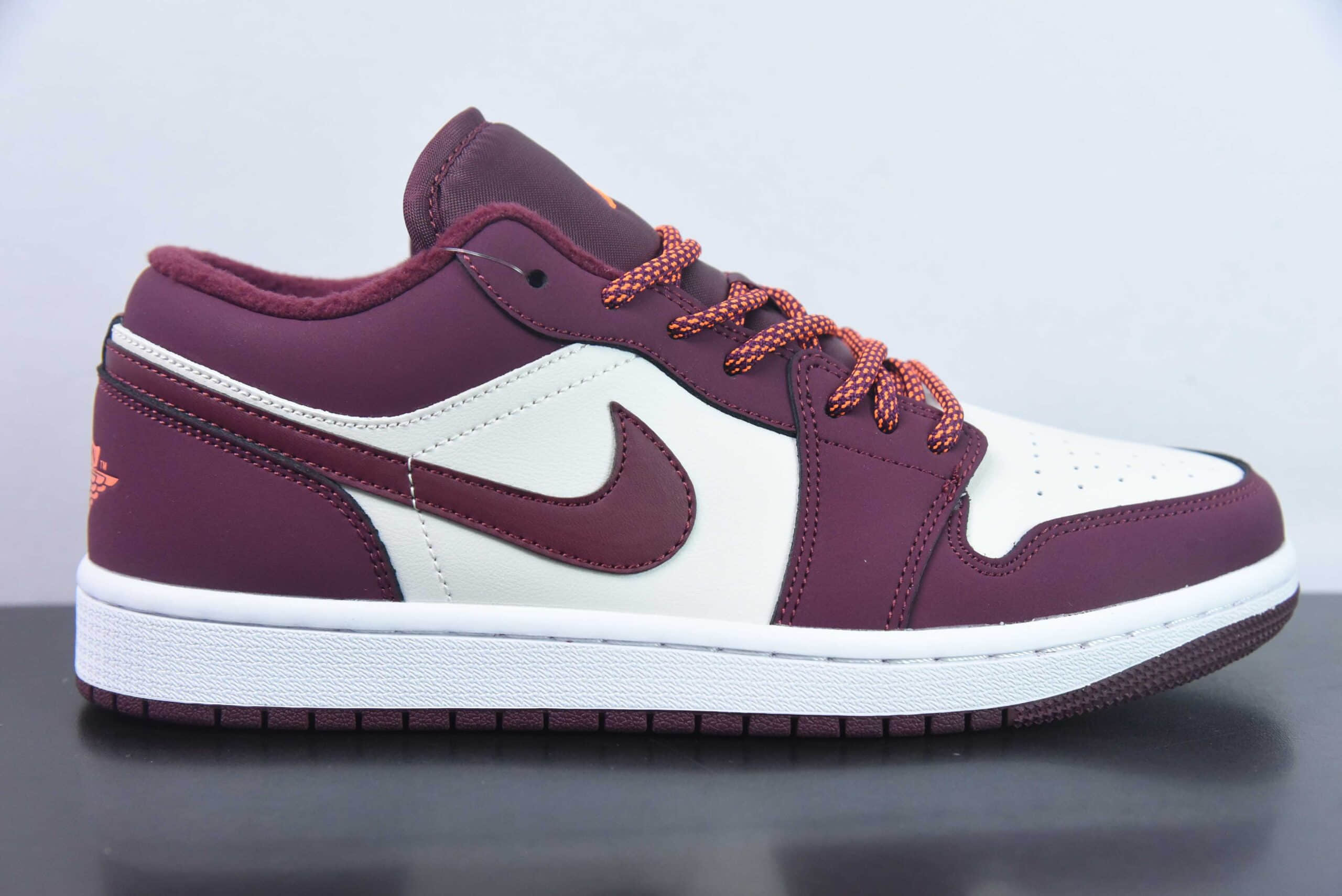 乔丹Air Jordan 1 Low AJ1复古酒红白低帮复古文化篮球鞋纯原版本 货号：553560-068