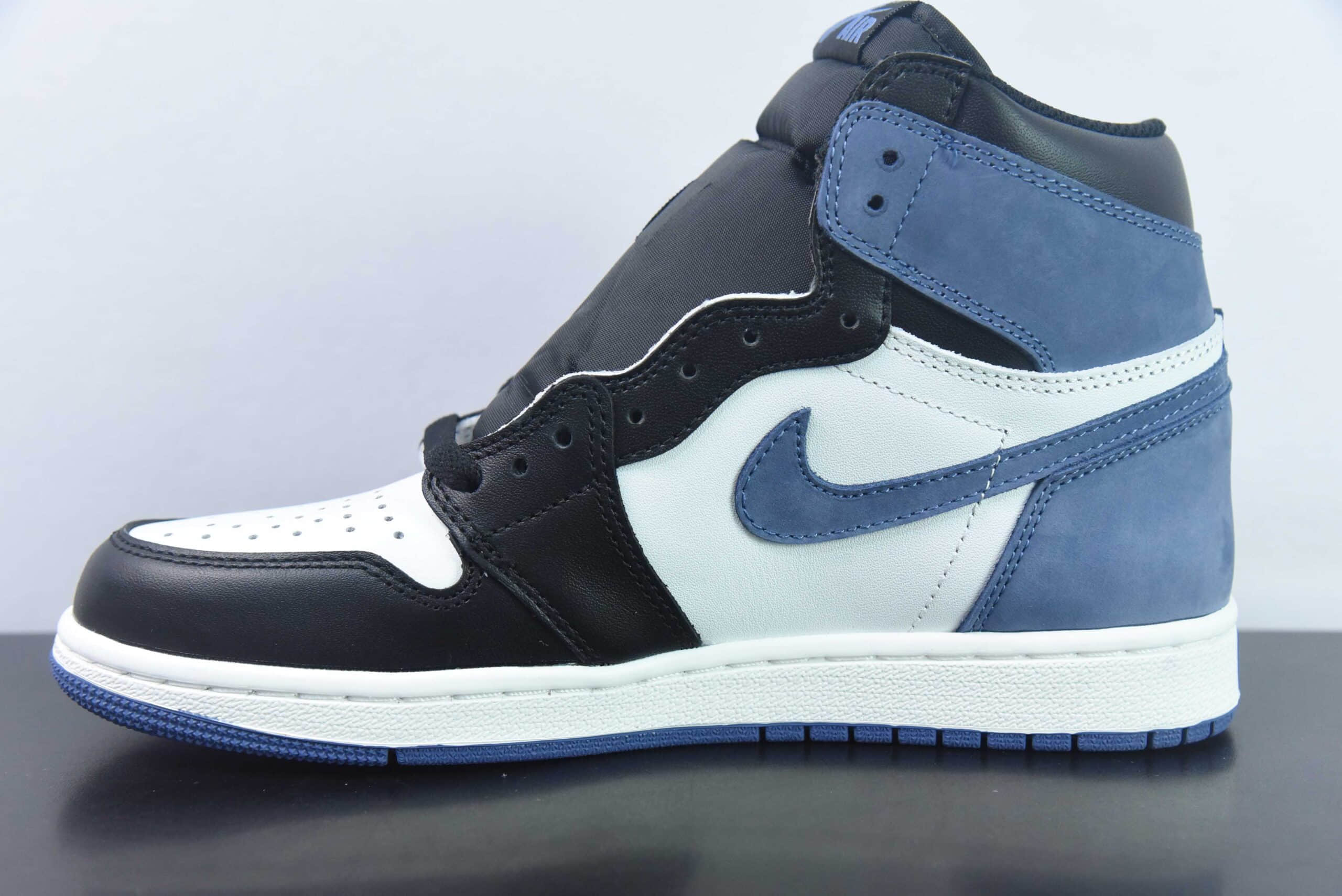 乔丹Air Jordan AJ1 Retro High AJ1六冠王贪玩蓝月高帮复古文化篮球鞋纯原版本 货号：555088-115
