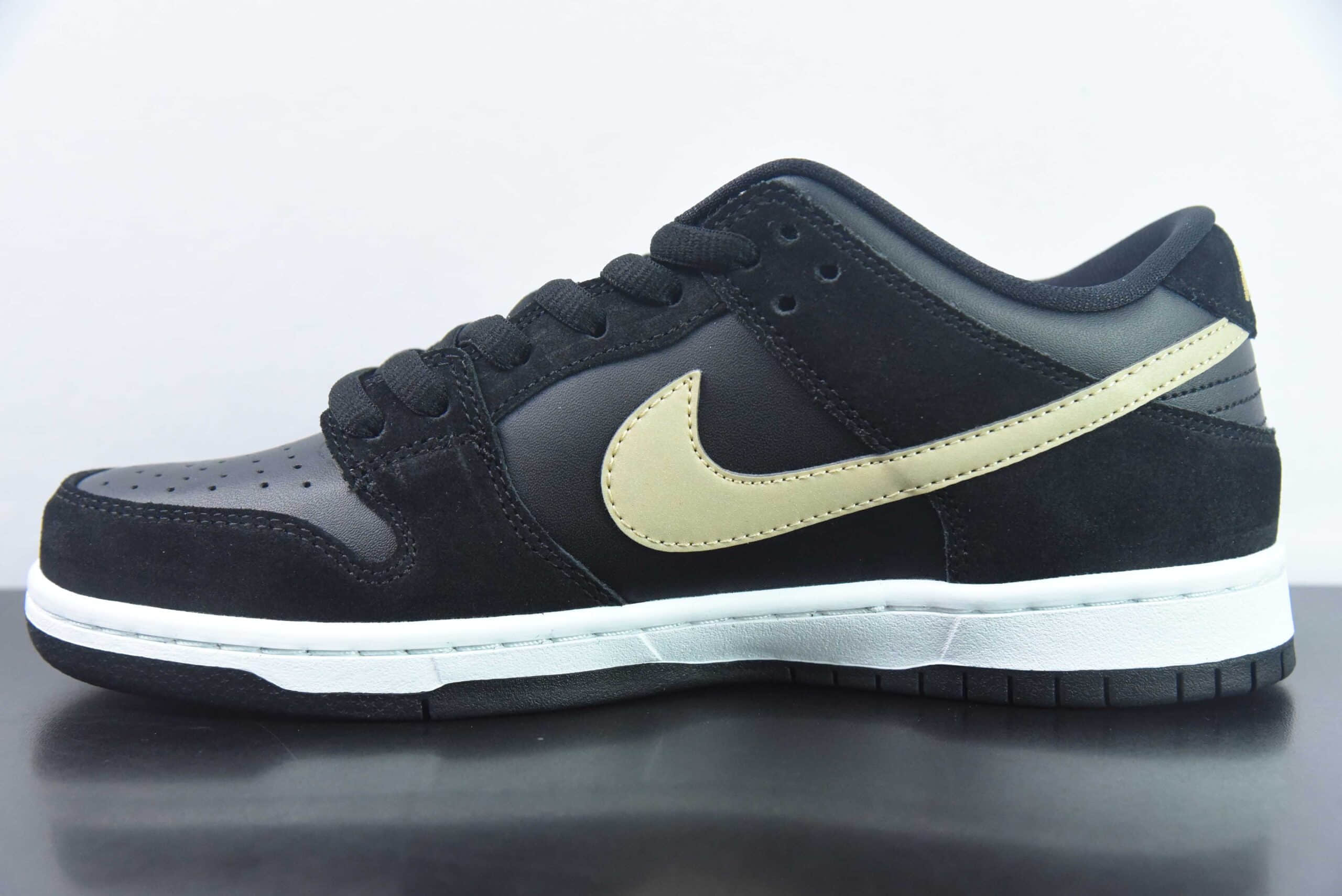 耐克Nike SB Dunk Low 黑白金SB扣篮系列低帮休闲运动滑板板鞋纯原版本 货号：BQ6817-002 