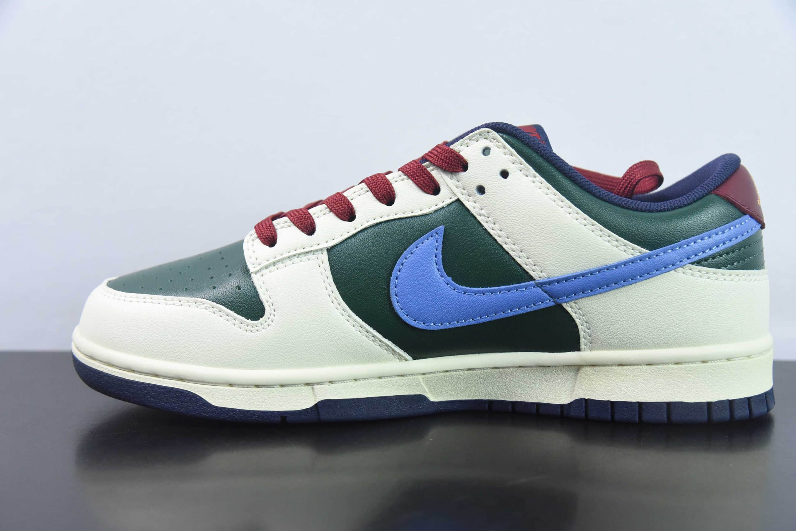 耐克Nike SB Dunk Low Gorge Green 豆沙绿鸳鸯勾 SB低帮休闲板鞋纯原版本 货号：FV8106-361 