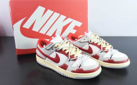 耐克Nike Dunk Low Year of the Dragon 龙年限定主题白灰红 SB绑带低帮休闲板鞋纯原版本 货号： FJ5429-133