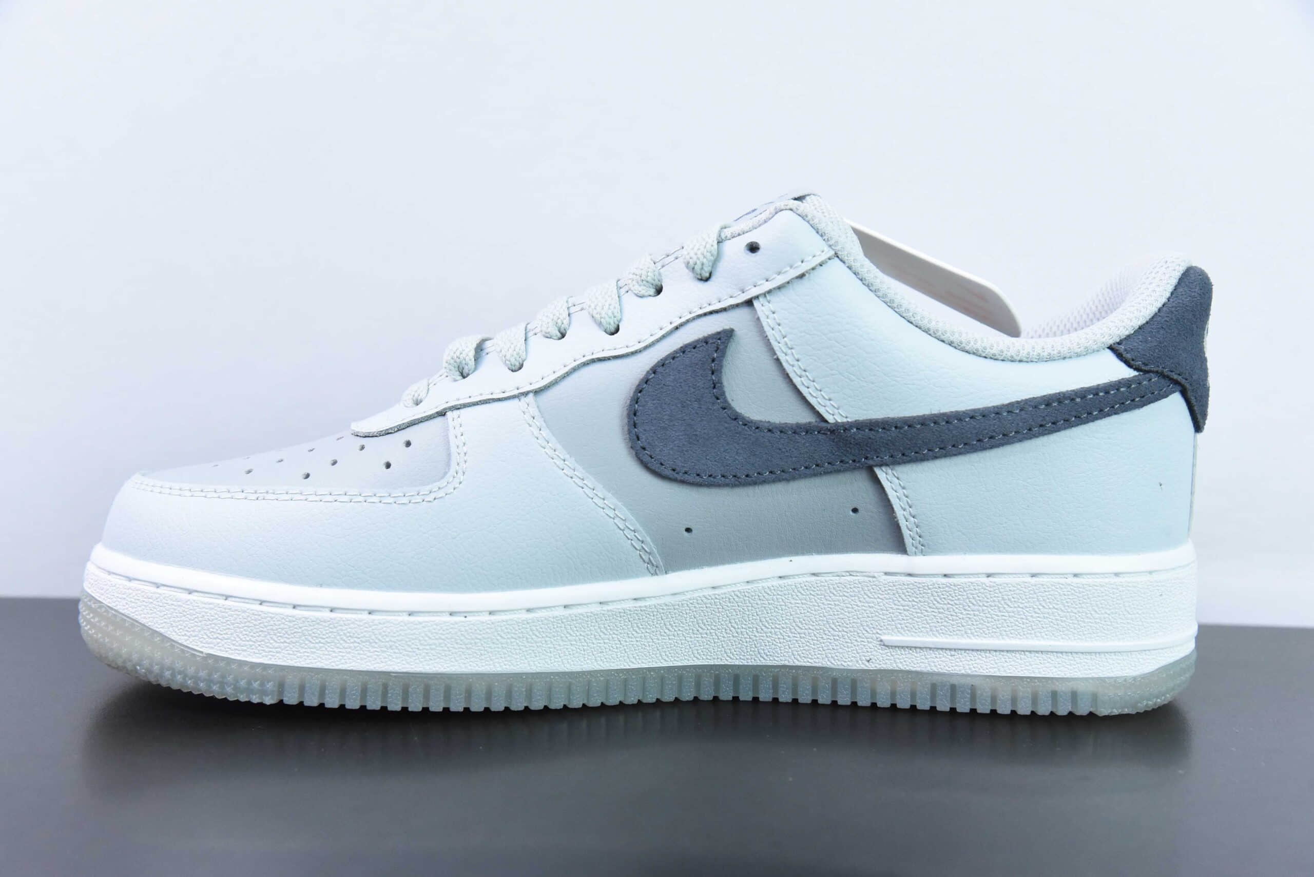 耐克Nike Air Force 1 AF1白灰黑空军一号低帮休闲板鞋纯原版本 货号：FJ4170-001