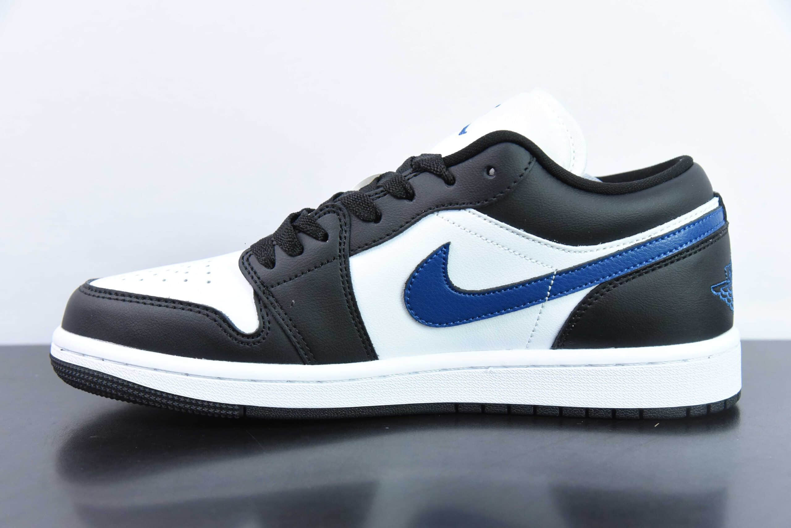 乔丹Air Jordan 1 Low AJ1黑白蓝勾低帮复古文化篮球鞋纯原版本 货号：DC0774-040