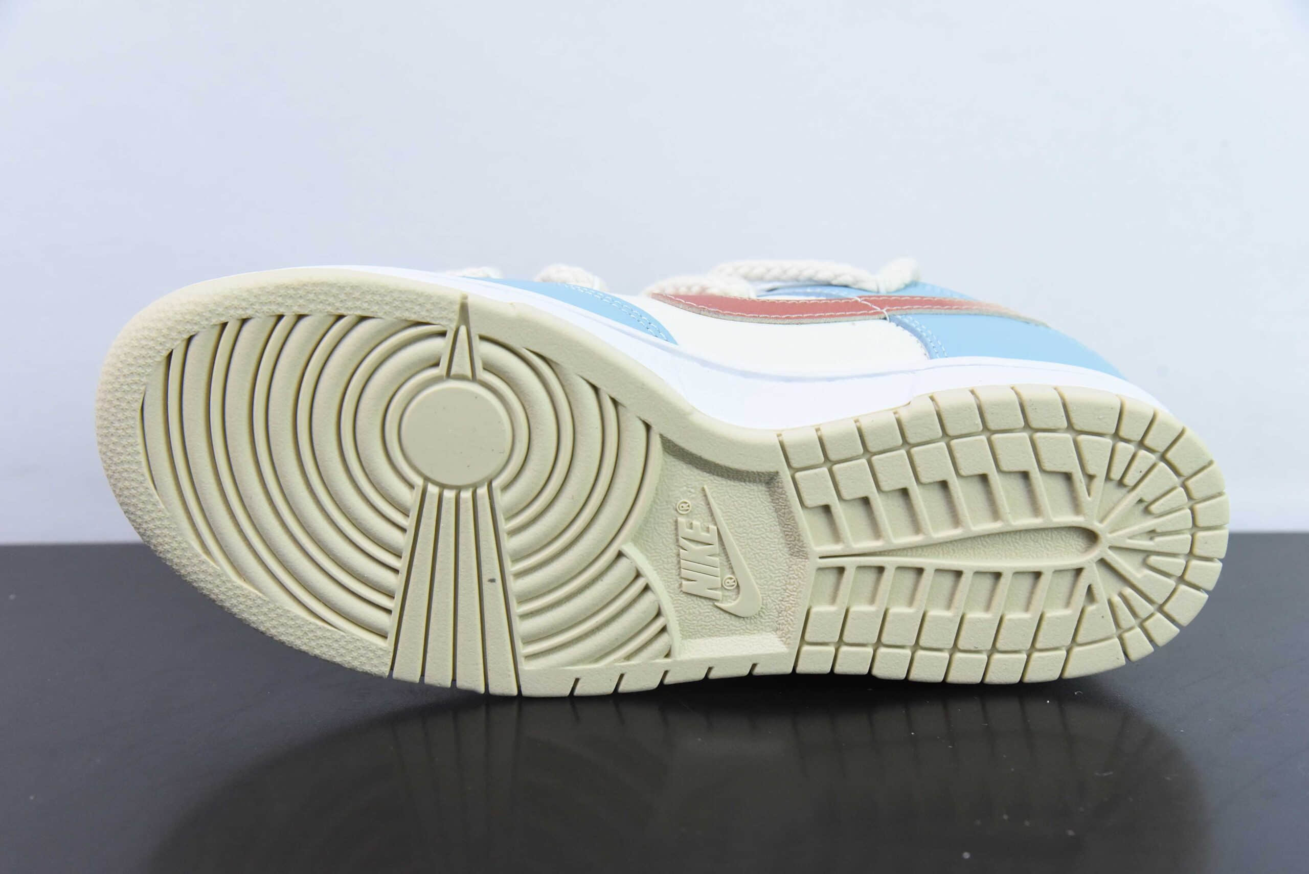 耐克Nike Dunk Low 复古海岸蓝白棕街头经典百搭 SB绑带低帮休闲板鞋纯原版本 货号:DV0831-003