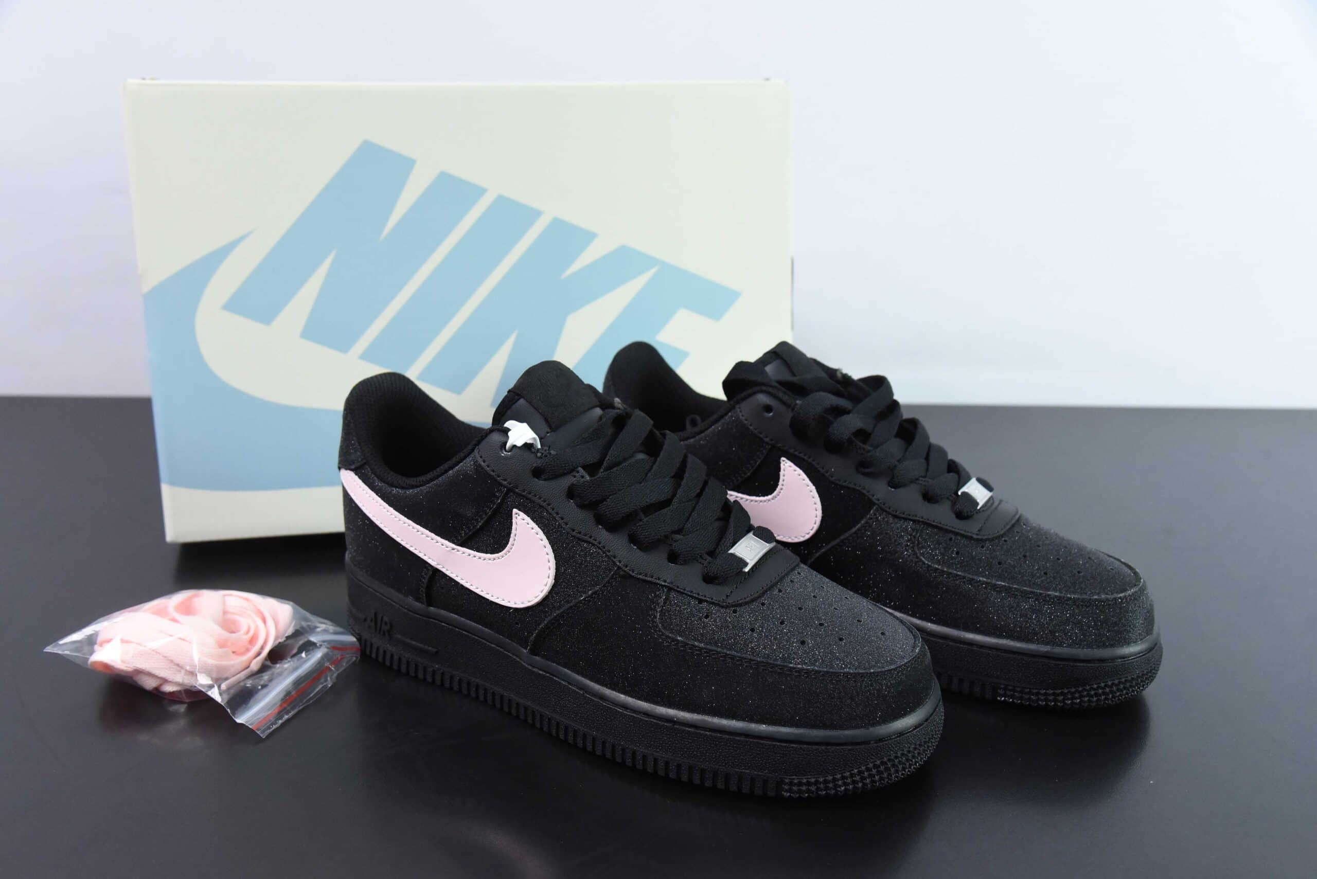 耐克Nike Air Force 1'07 Low 黑色星空黑粉满天星空军一号低帮休闲板鞋纯原版本 货号:CW2288-013