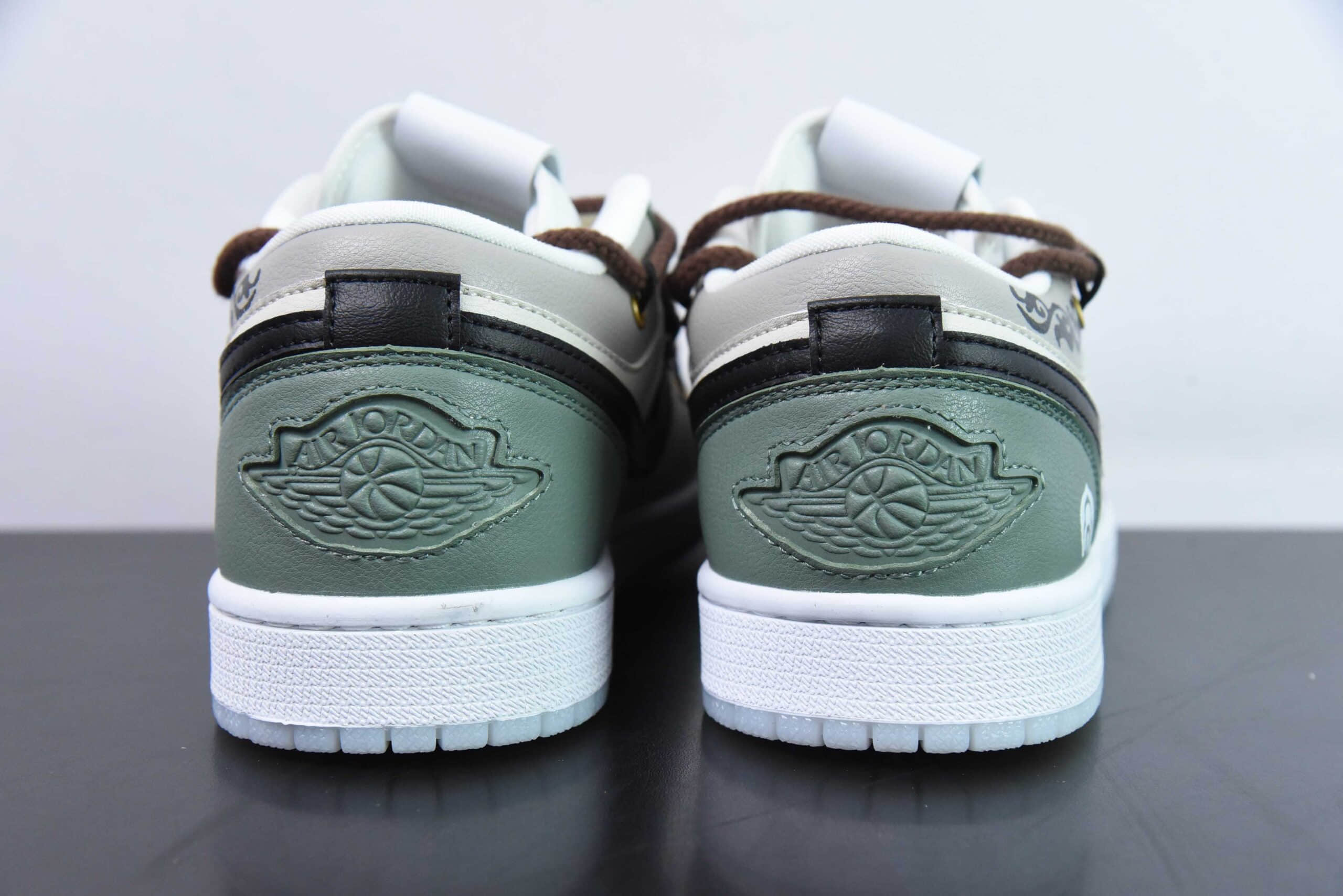 乔丹Air Jordan 1 Low PhilippinesAJ1解构抽绳白灰绿低帮文化篮球鞋纯原版本 货号:FN8901-164